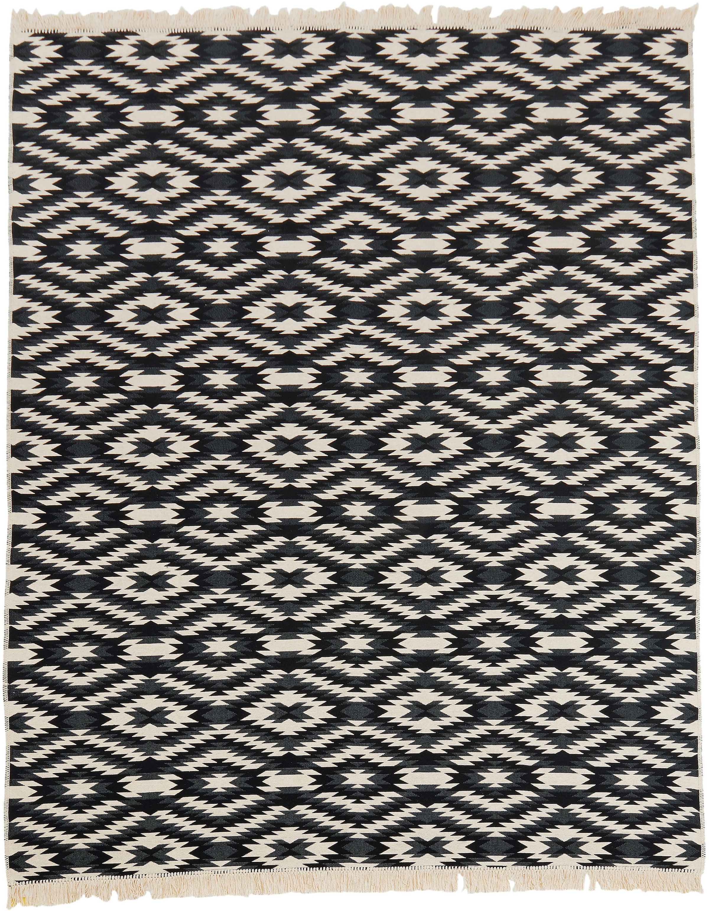 Image of done. Teppich "BARCELONA" rechteckig 8 mm Höhe Flachgewebe, modernes Ethno Design, mit Fransen, waschbar