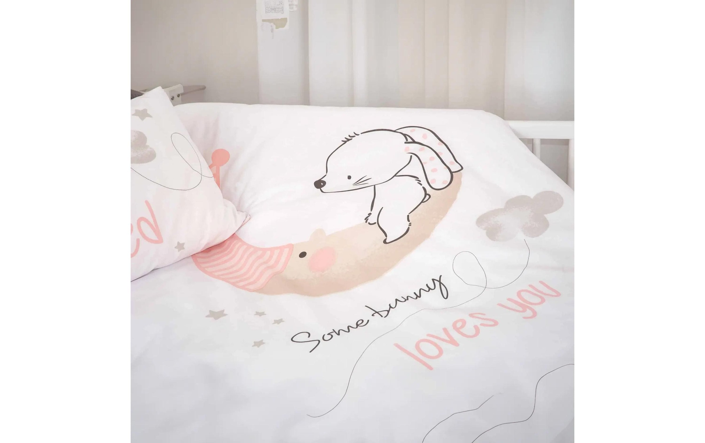 Herding Kinderbettwäsche »Baby Best "Little Bunny"« mit Mond und Hase
