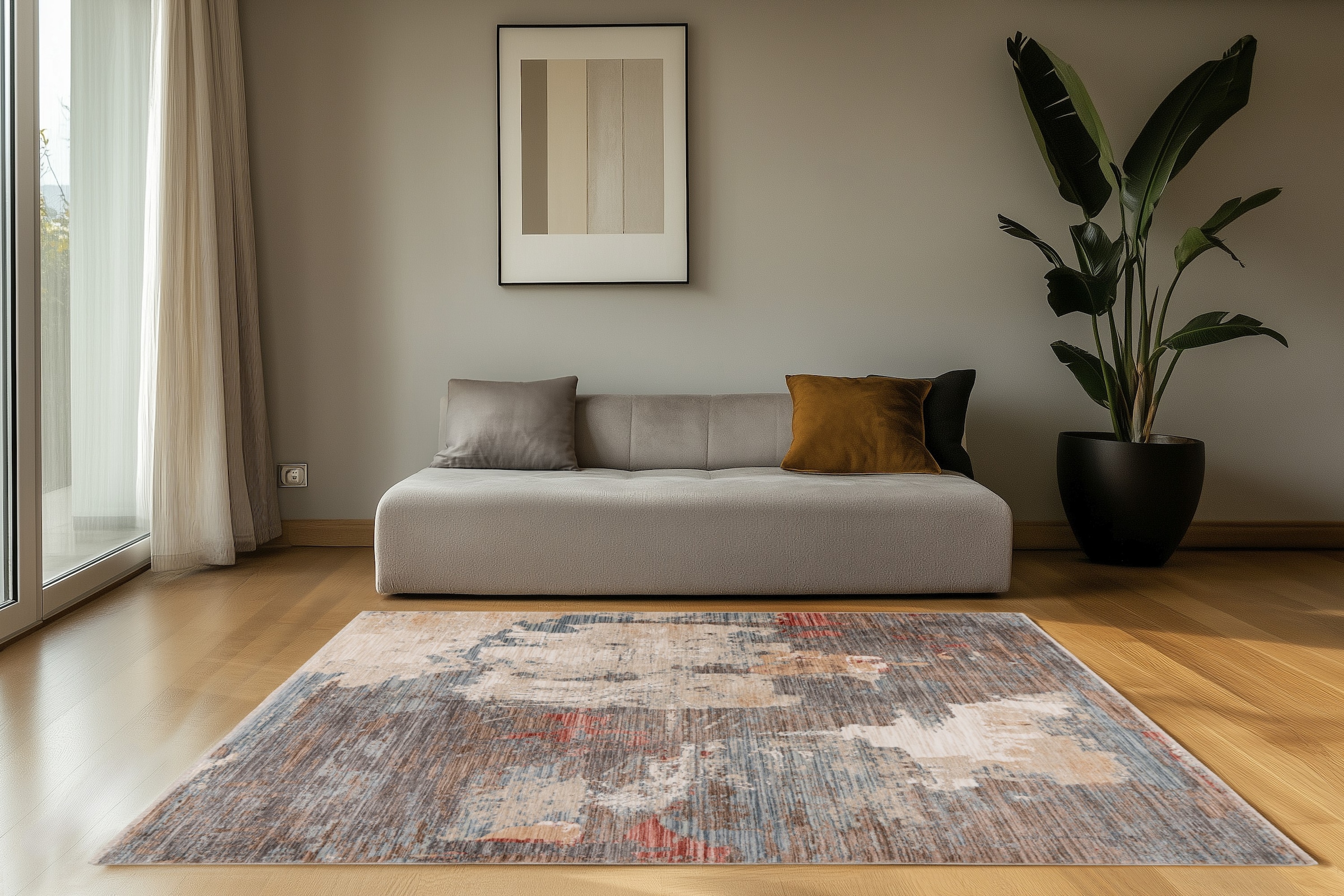 Kayoom Tapis »Fissy 425« Rectangulaire 10 mm Höhe Kurzflor, Wohnzimmer
