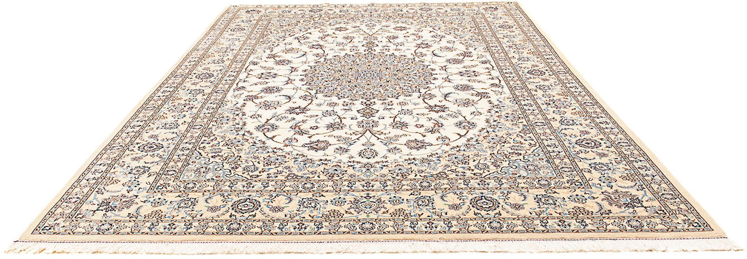 Image of morgenland Orientteppich »Perser - Nain - Royal - 338 x 249 cm - beige«, rechteckig, 10 mm Höhe, Wohnzimmer, Handgeknüpft, Einzelstück mit Zertifikat bei Ackermann Versand Schweiz