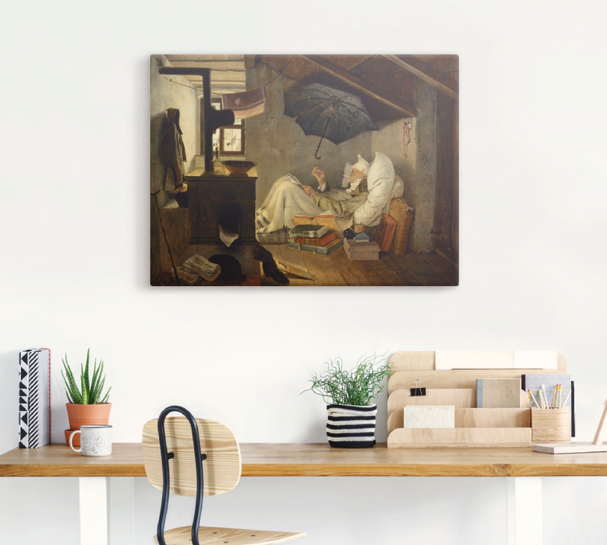 Artland Wandbild »Der arme Poet. 1839«, Mann, (1 St.), als Leinwandbild, Poster, Wandaufkleber in verschied. Grössen