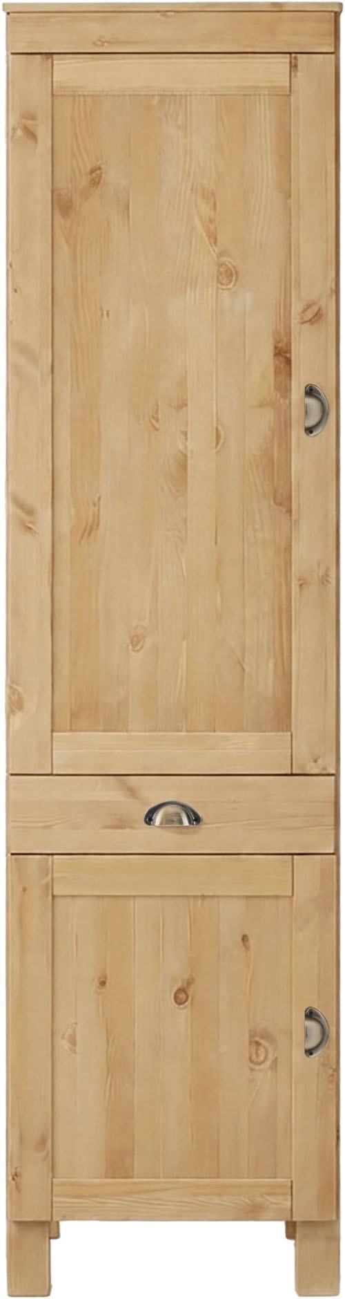 Home affaire Hochschrank »Oslo« 50 cm breit, in 2 Tiefen, 2 Türen, 1 Schublade, aus massiver Kiefer