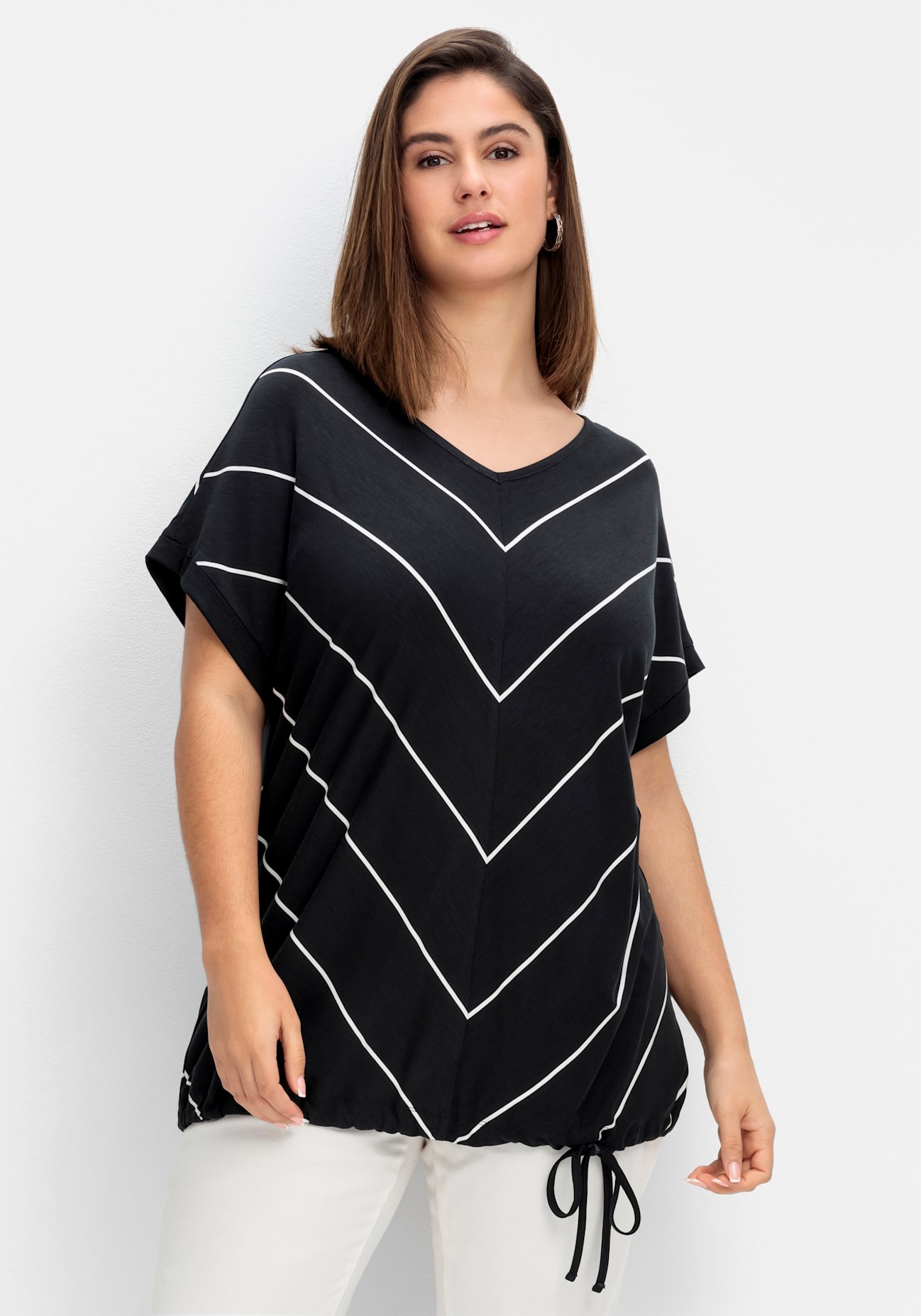Sheego Kurzarmshirt »T-Shirt«, (1 tlg.)