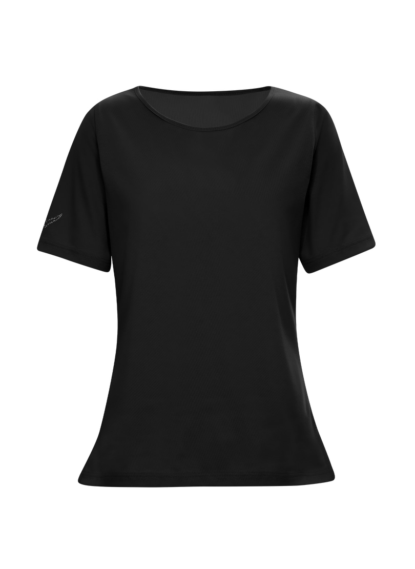 Trigema T-Shirt »TRIGEMA T-Shirt DELUXE Baumwolle mit Kristallsteinen« 1 Stk.