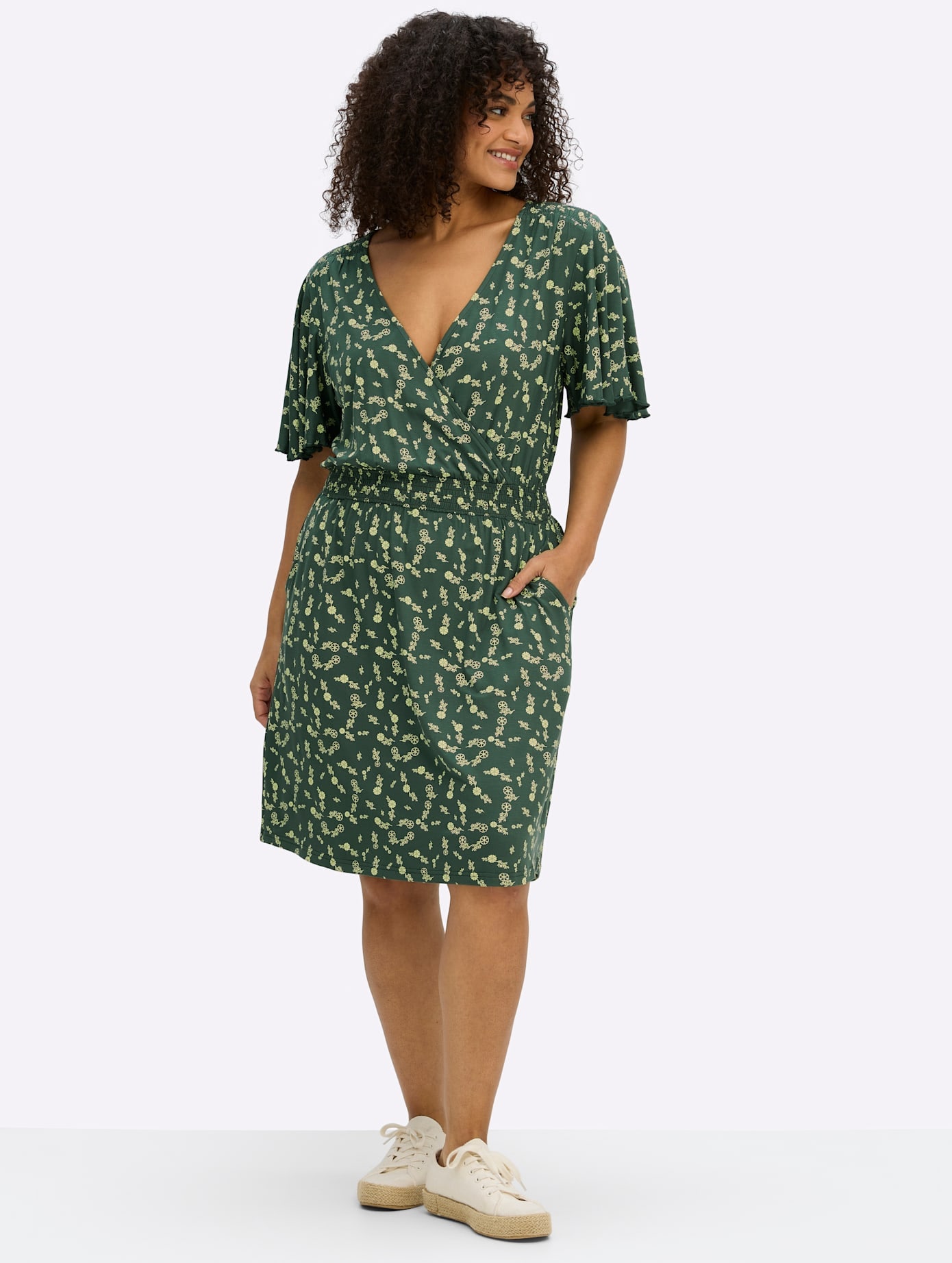 Image of Sheego Sommerkleid "Jersey-Kleid" Eingrifftaschen