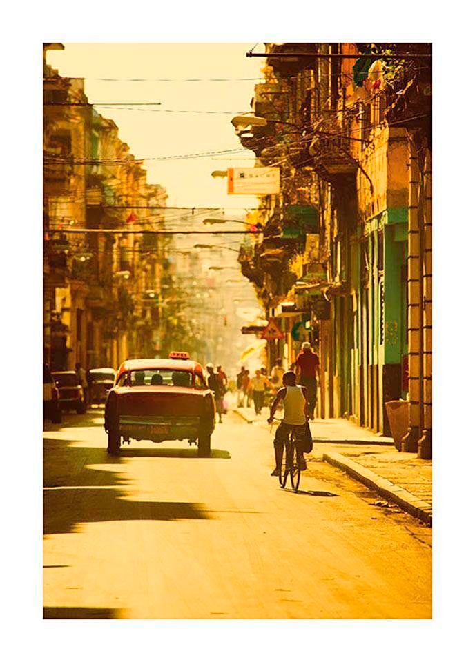 Image of Komar Bild "Cuba Streets" Städte 1 Stk. tlg. Wandbild zur Dekoration - ohne Rahmen