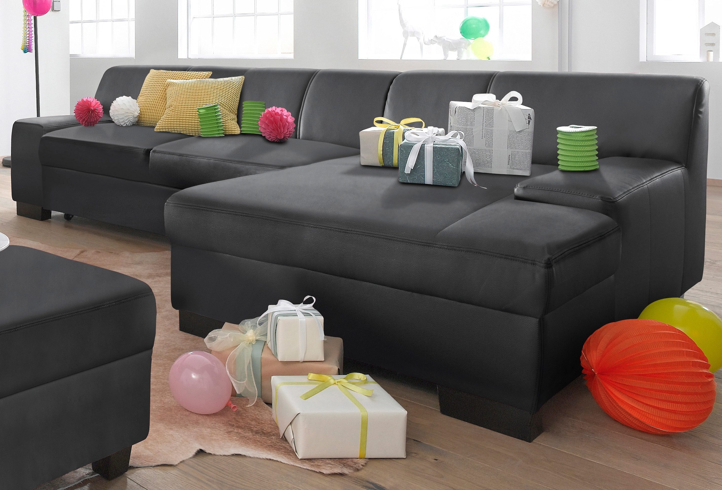 DOMO collection Ecksofa »Norma L-Form«, wahlweise mit Bettfunktion