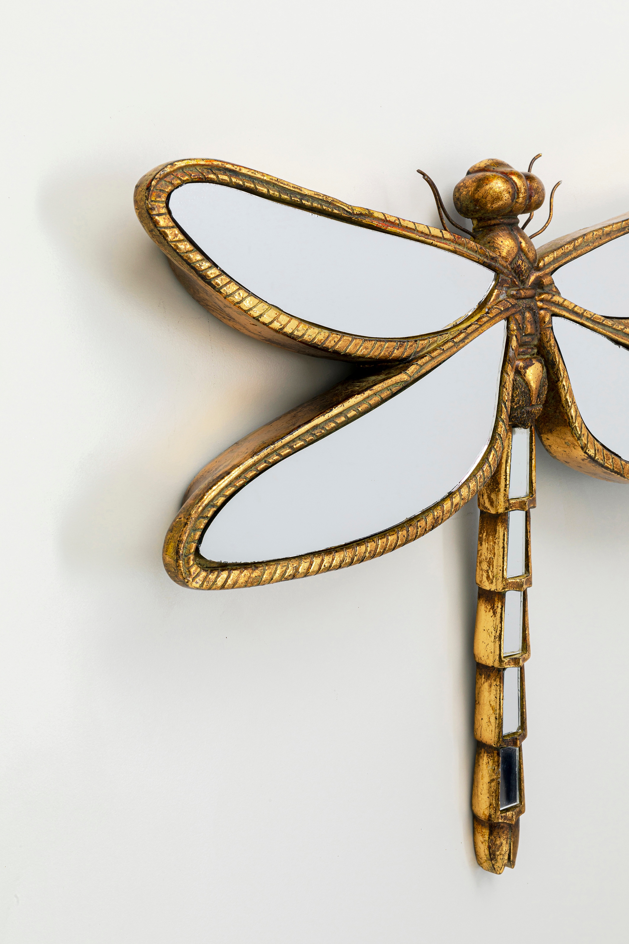 Kare Design Wanddekoobjekt »Wandschmuck Dragonfly Mirror 36x46cm«
