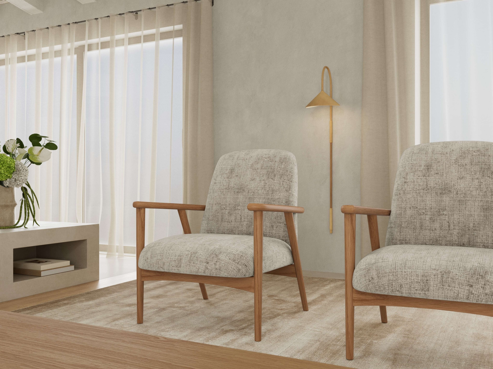 ACTONA GROUP Polsterstuhl »Polsterstuhl« () Stuhl mit Armlehne, beige, 71x84x83cm