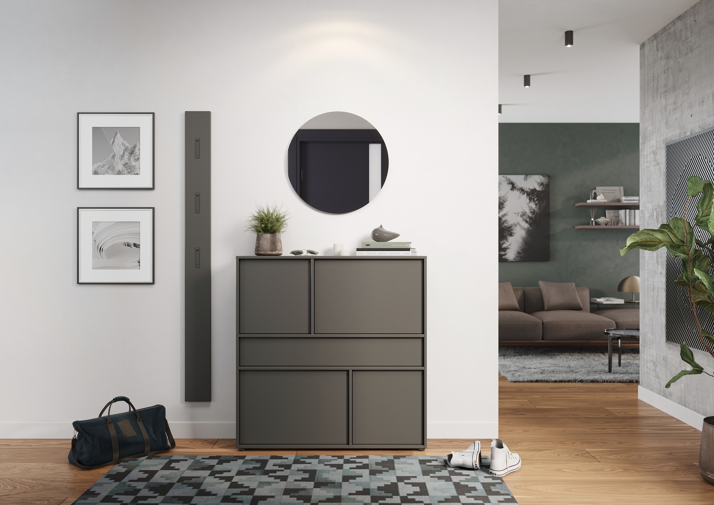 GERMANIA Armoire multi-usages »Ameca 2.0« stehend montierbar; Flurschrank in geringer Tiefe, Breite 105 cm