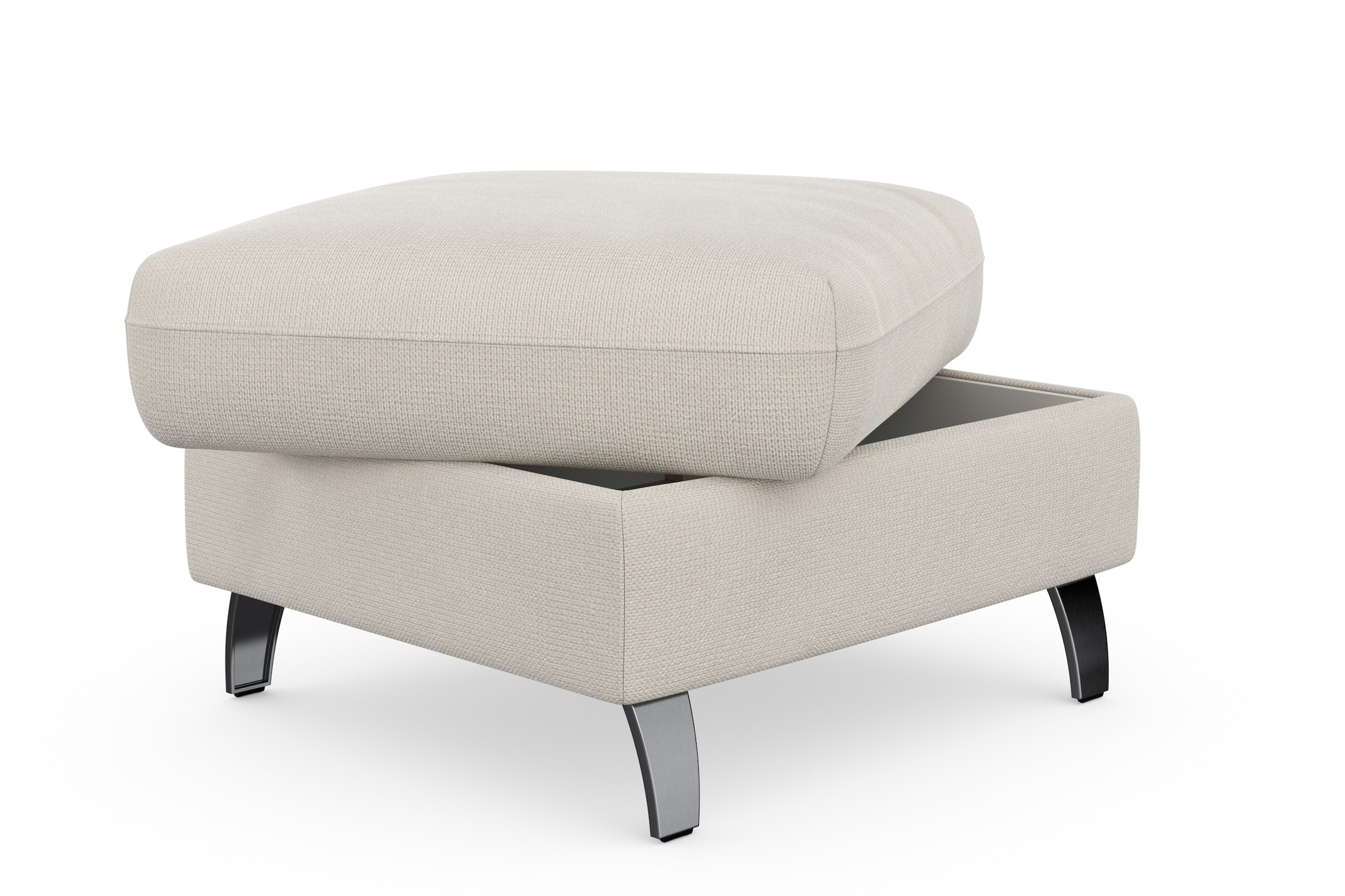 sit&more Stauraumhocker »Grenoble«, mit Stauraum und satinierten Füssen