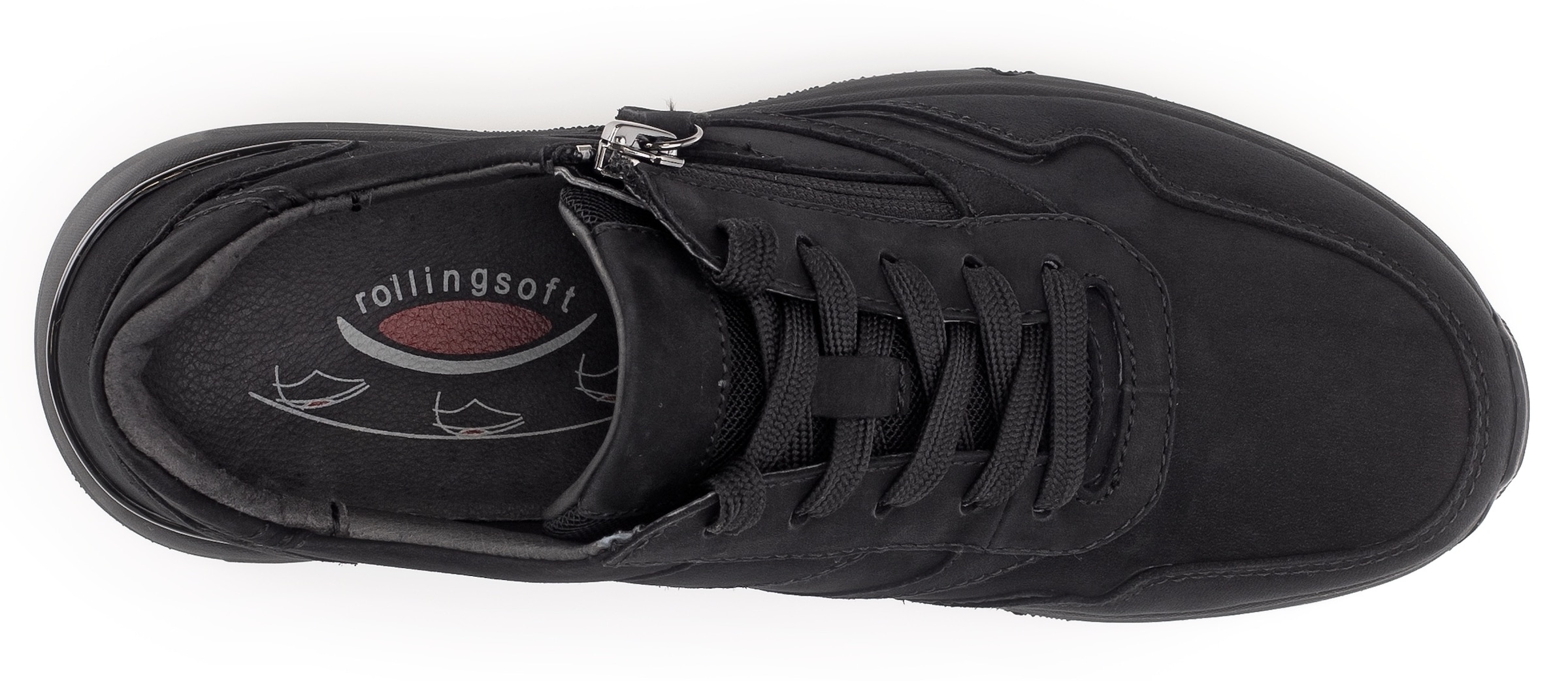 rollingsoft Baskets compensées  , Freizeitschuh, Halbschuh, Schnürschuh, Logoschriftzug an der Ferse