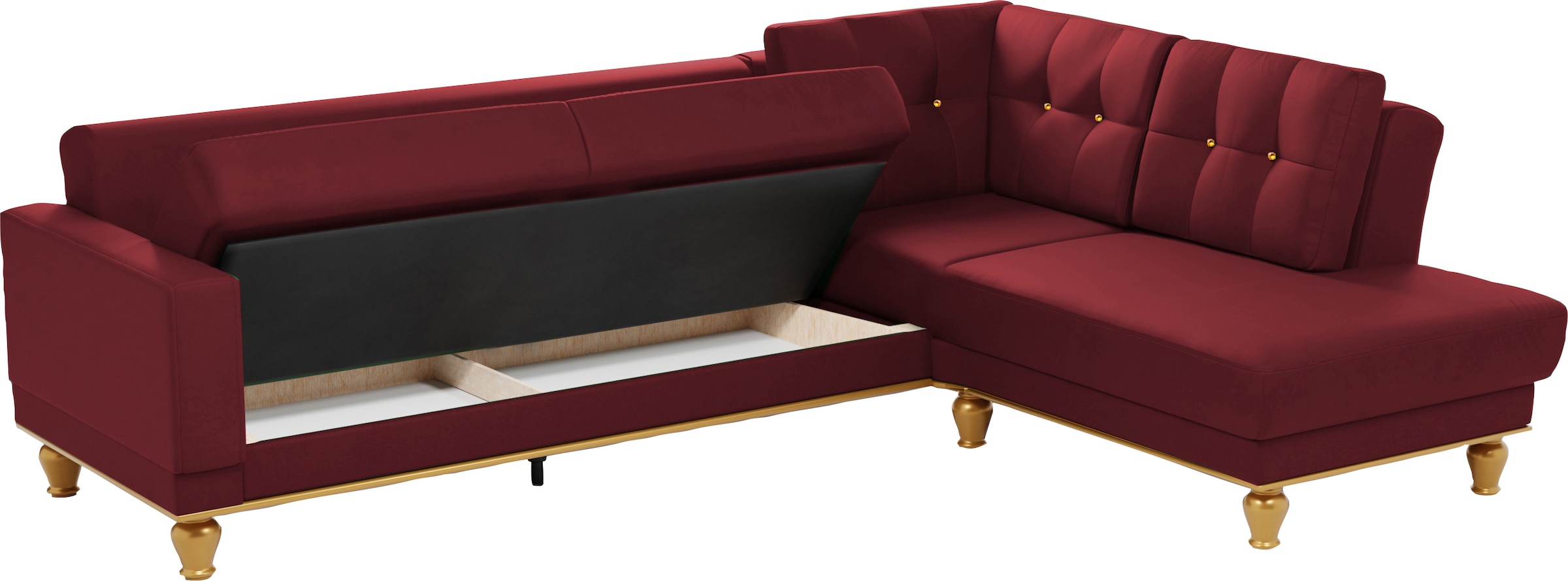 sit&more Ecksofa »Orient 5 L-Form«, mit Strass-Stein, wahlweise mit Bettfunktion und Bettkasten