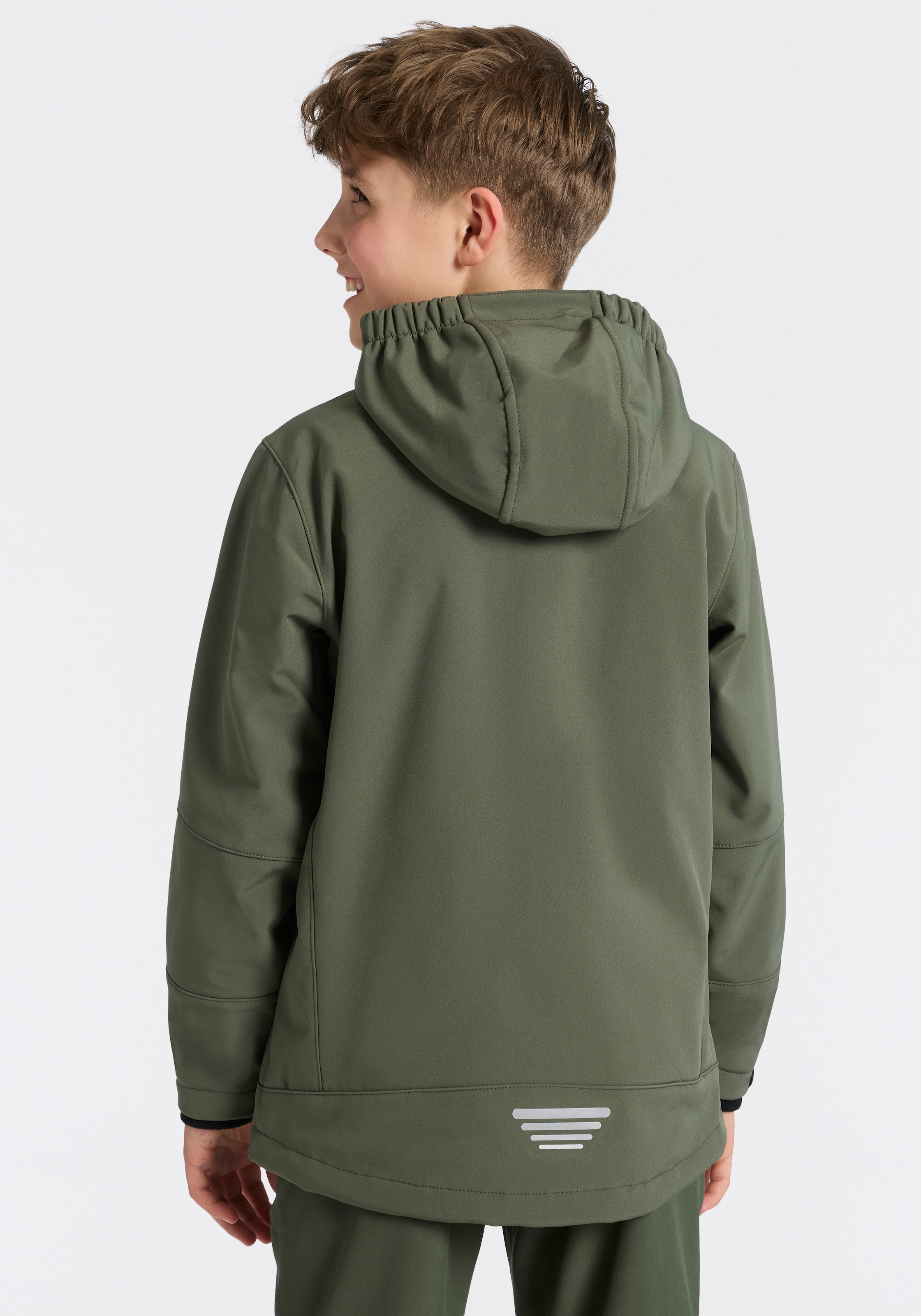 CMP Veste softshell »KID  SOFTSHELL JACKET FIX HOOD« avec capuche déperlant, coupe-vent, avec poches zippées