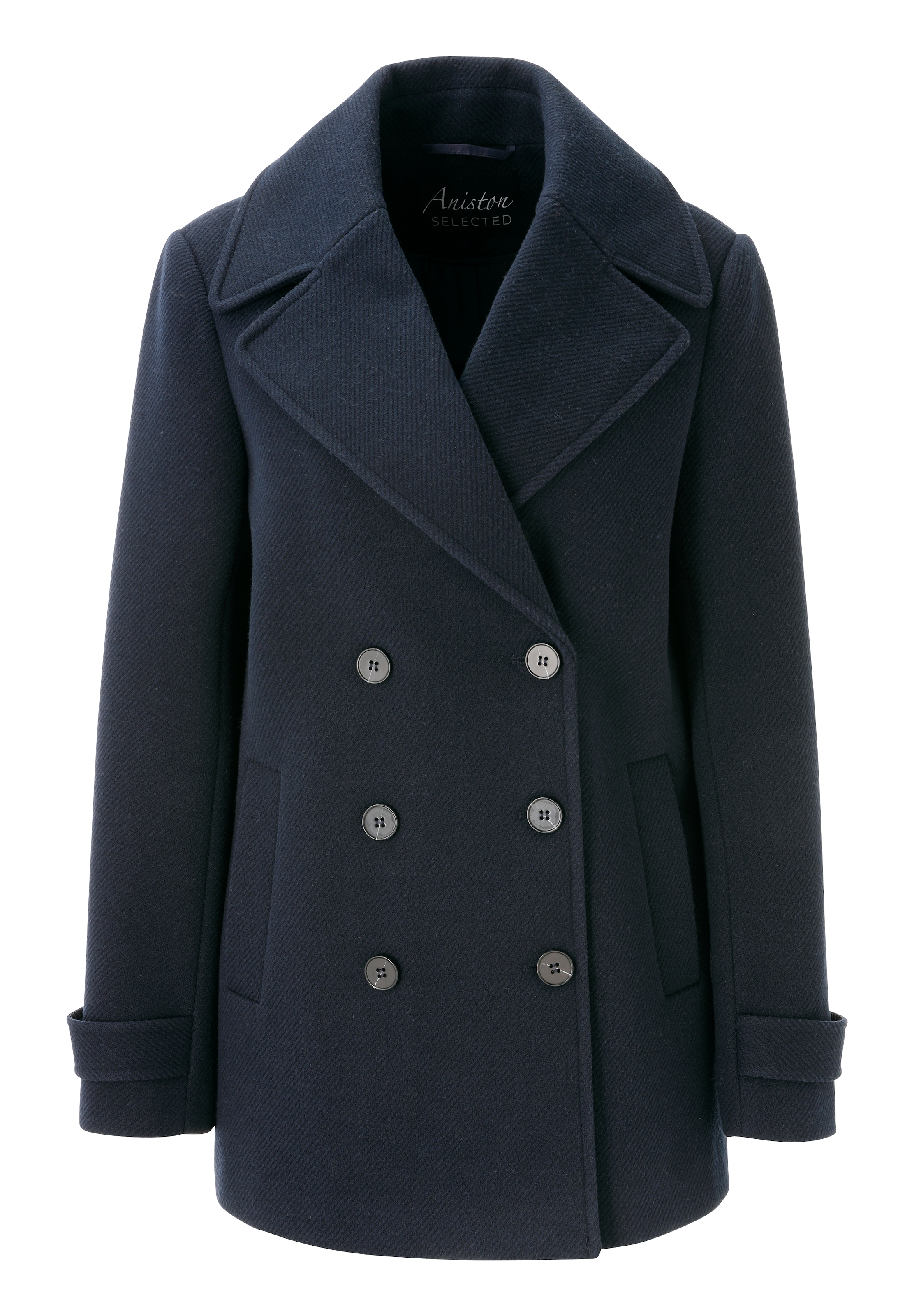 Aniston SELECTED Cabanjacke ohne Kapuze mit breitem Reverskragen