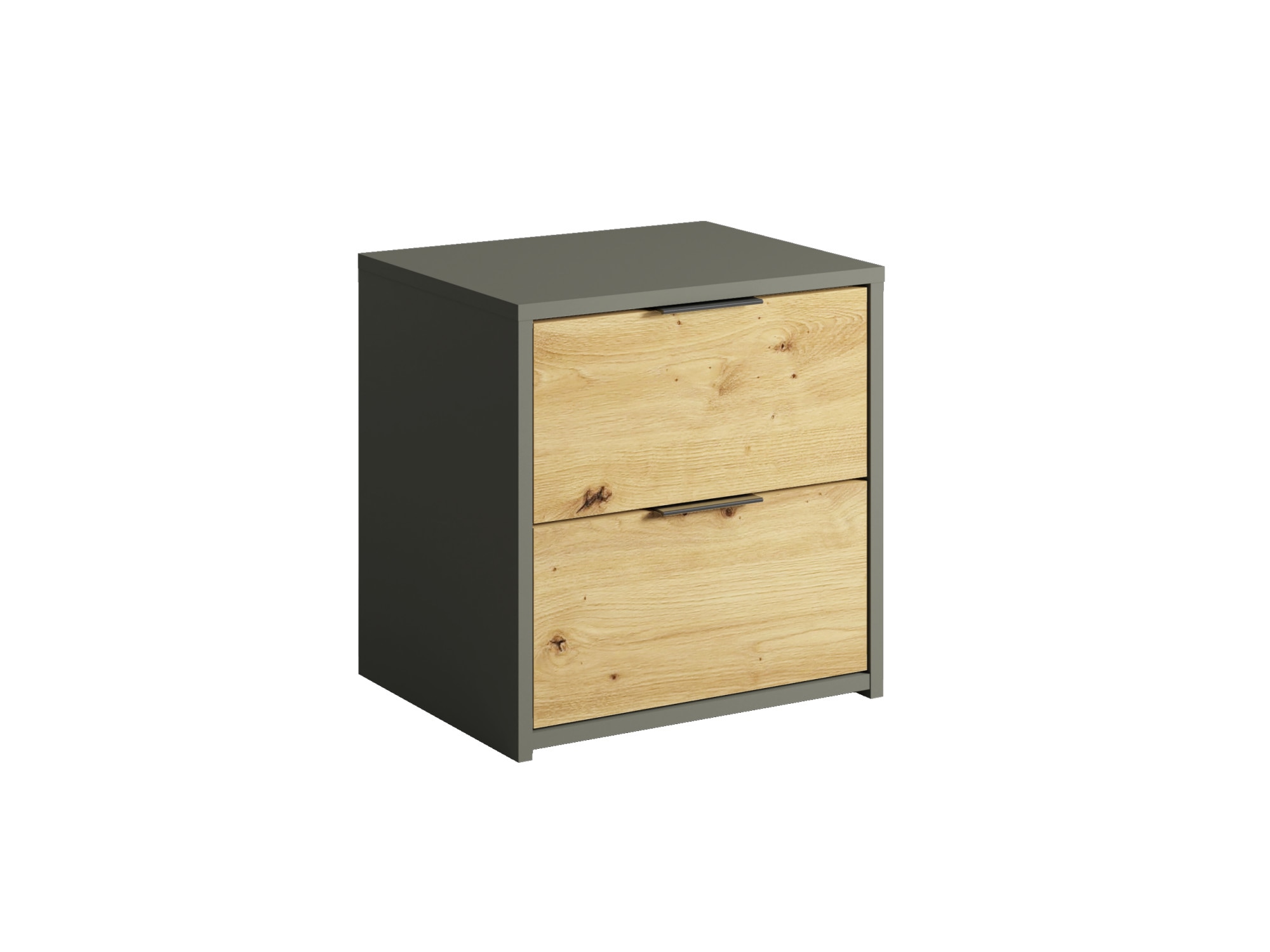 INOSIGN Nachtkonsole »Nachttische Loreto (2 Stücke), Masse: B/T/H 44/35/46 cm«, (Set, 2 St., Zwei Nachttische), Nachttische (SET) mit 2 Schubladen und dezenten, metallischen Griffen