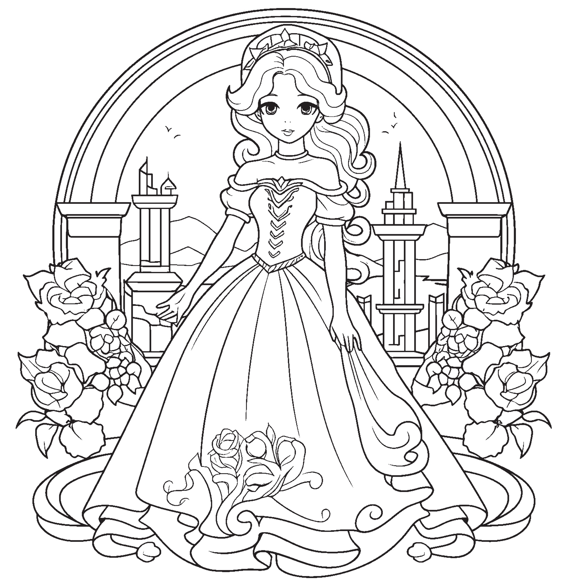 queence Wandsticker »Prinzessin« DIY-Wandsticker zum Bemalen