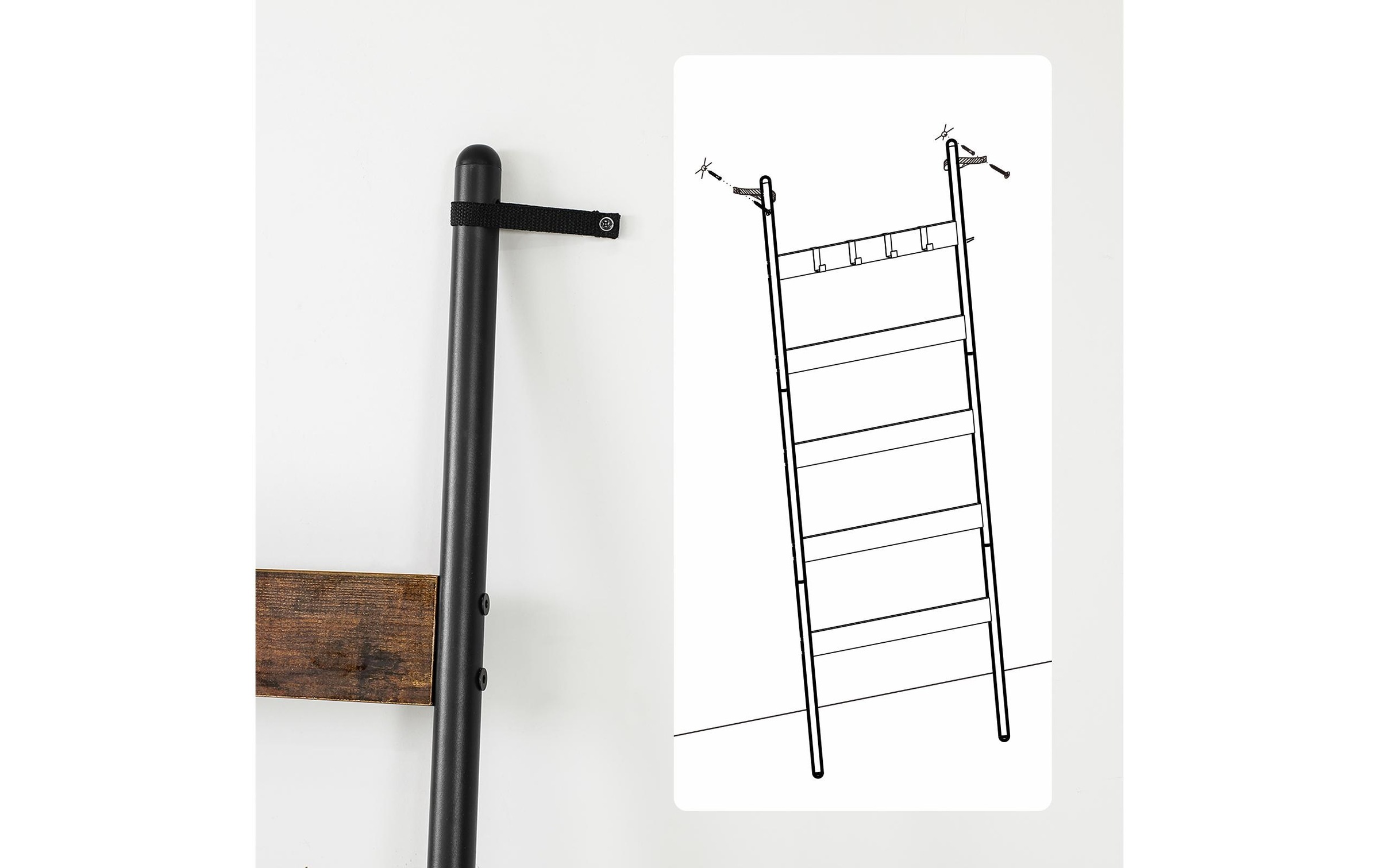 VASAGLE Étagère »65 x 178 cm Braun/Schwarz«