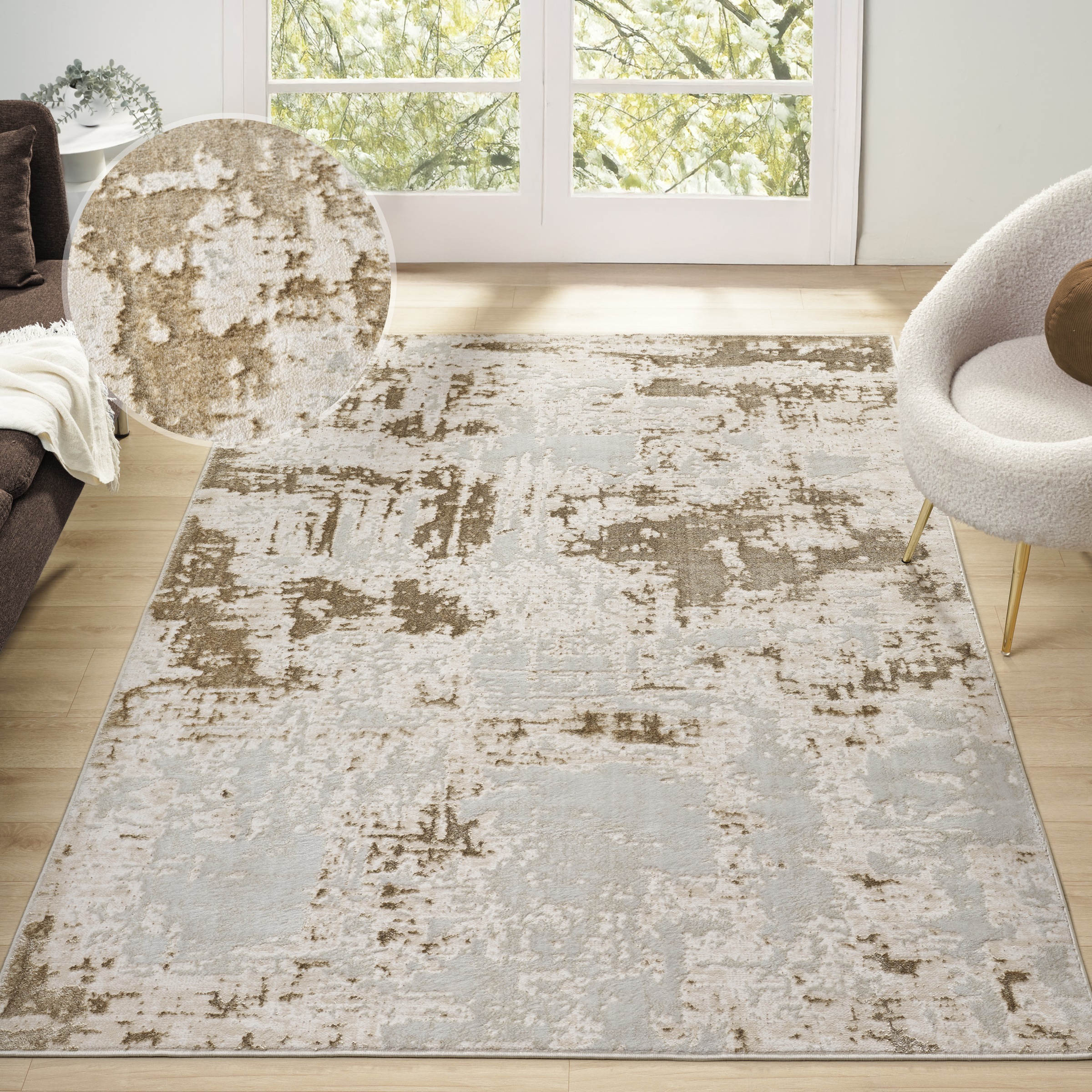 Image of GOODproduct Teppich "Miaja, im Vintage-Look" rechteckig 11 mm Höhe dichte Qualität, leichter Glanz, Wohnzimmer, Schlafzimmer, Esszimmer
