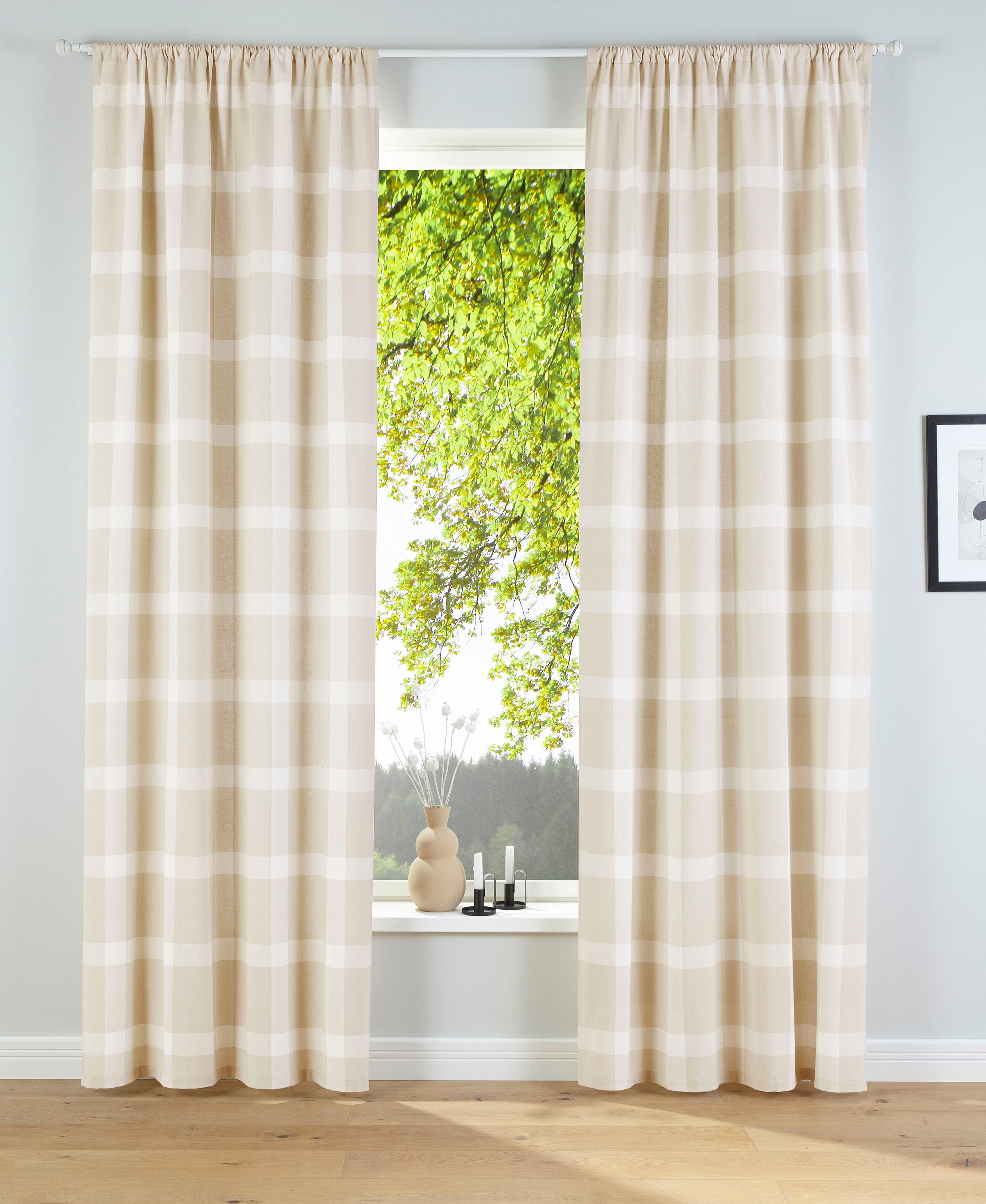 Image of LeGer Home by Lena Gercke Vorhang »Cataleya«, (1 St.), blickdicht, Bio-Baumwolle, gewebt, verschiedene Grössen bei Ackermann Versand Schweiz