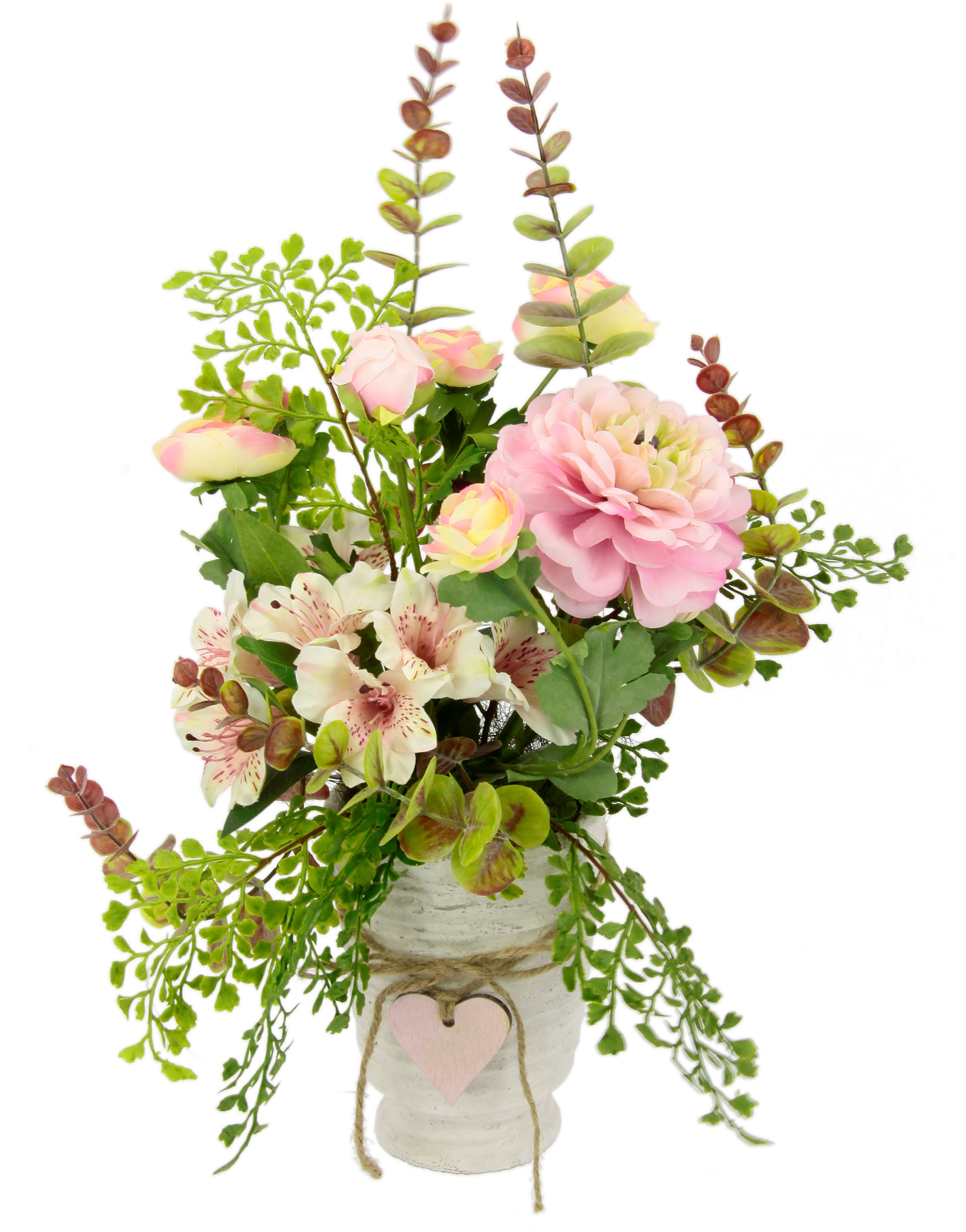 I.GE.A. Kunstblume »Arrangement Blüten/Ranunkel«, Topf aus Keramik günstig  kaufen