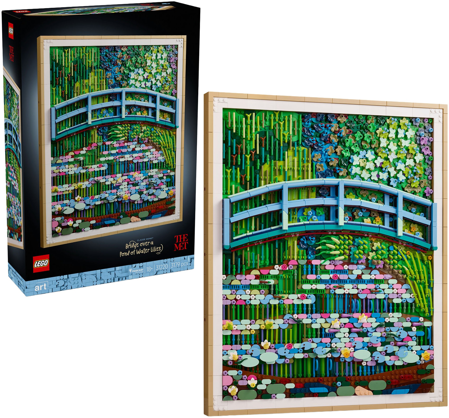 Image of LEGO Konstruktionsspielsteine "Claude Monet – Brücke über einen Seerosenteich (31220), LEGO ART"