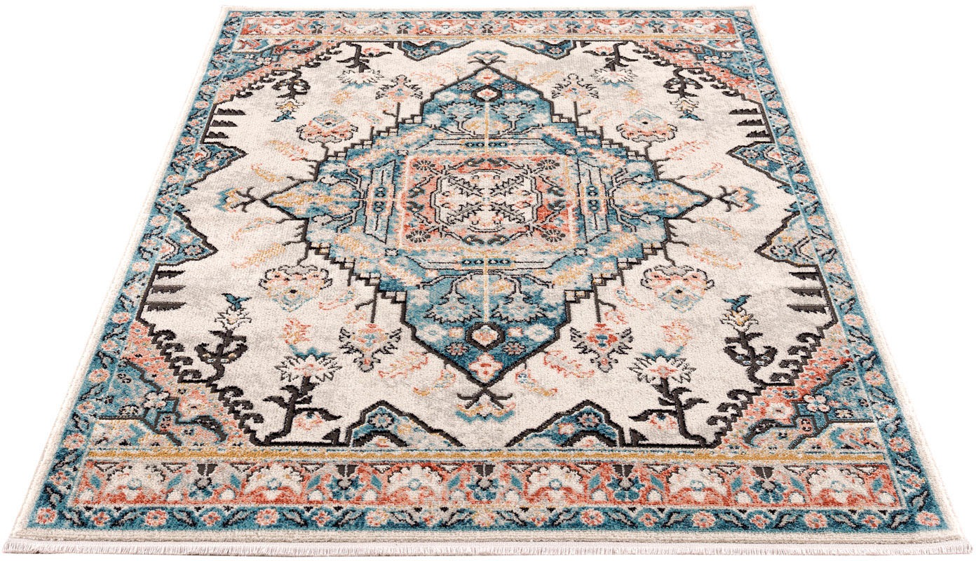 Image of Carpet City Teppich »Novel 8634«, rechteckig, 11 mm Höhe, Vintage-Teppich mit Fransen, Used-Look, Multicolor, Wohnzimmer, Schlafzimmer bei Ackermann Versand Schweiz