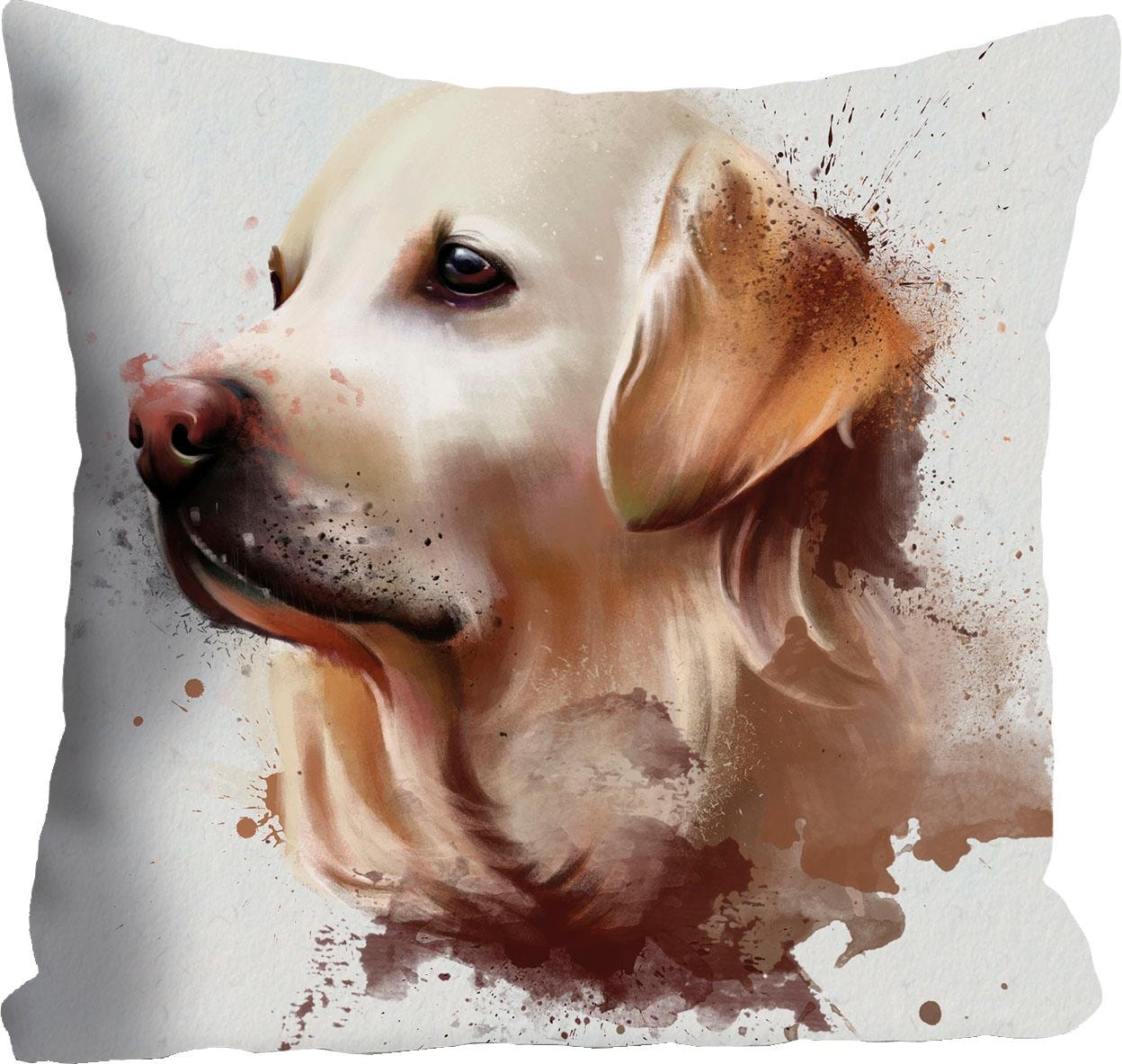 Image of queence Dekokissen "Golden Retriever" Kissenhülle ohne Füllung, 1 Stück