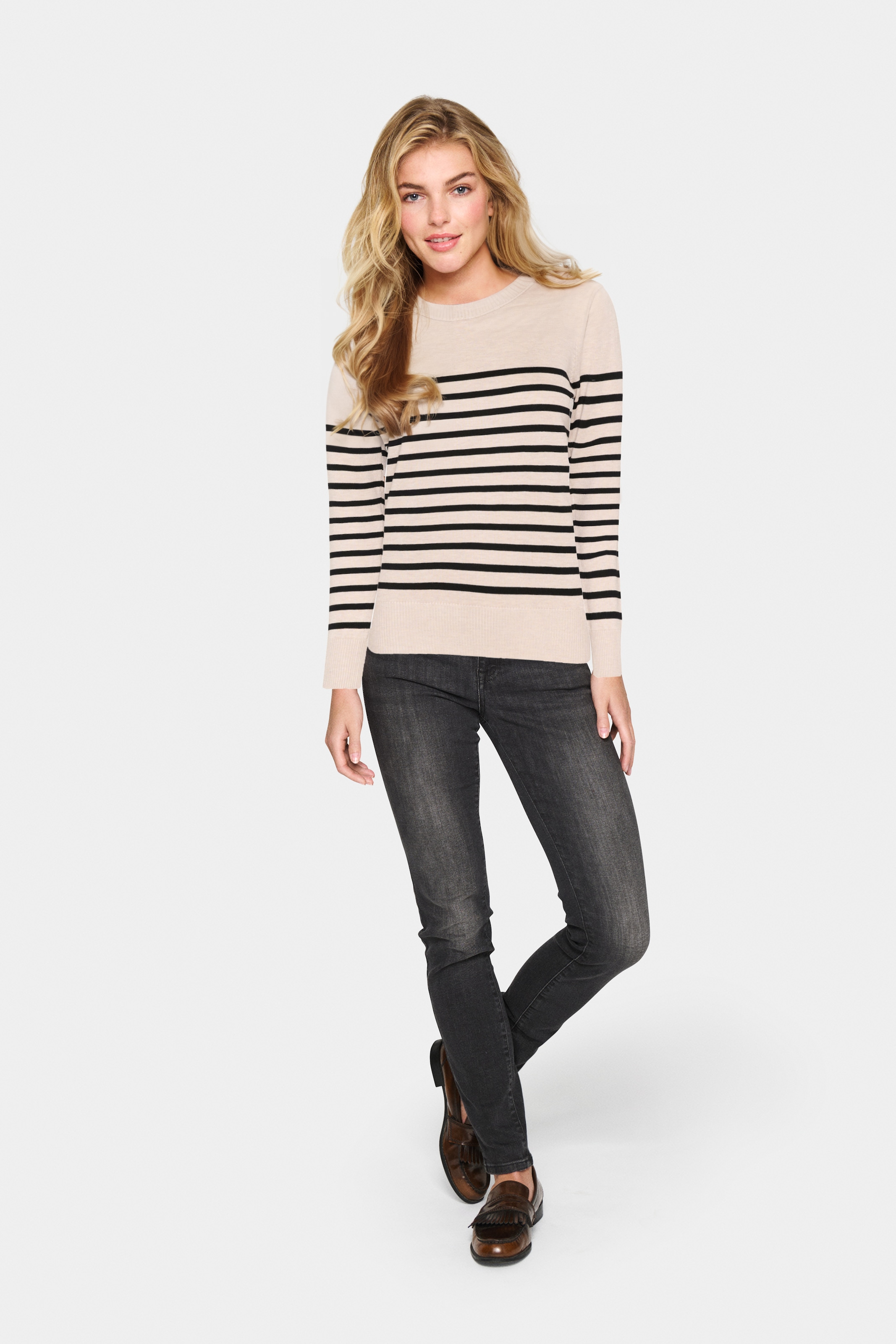 Saint Tropez Strickpullover »MilaSZ LS Striped«