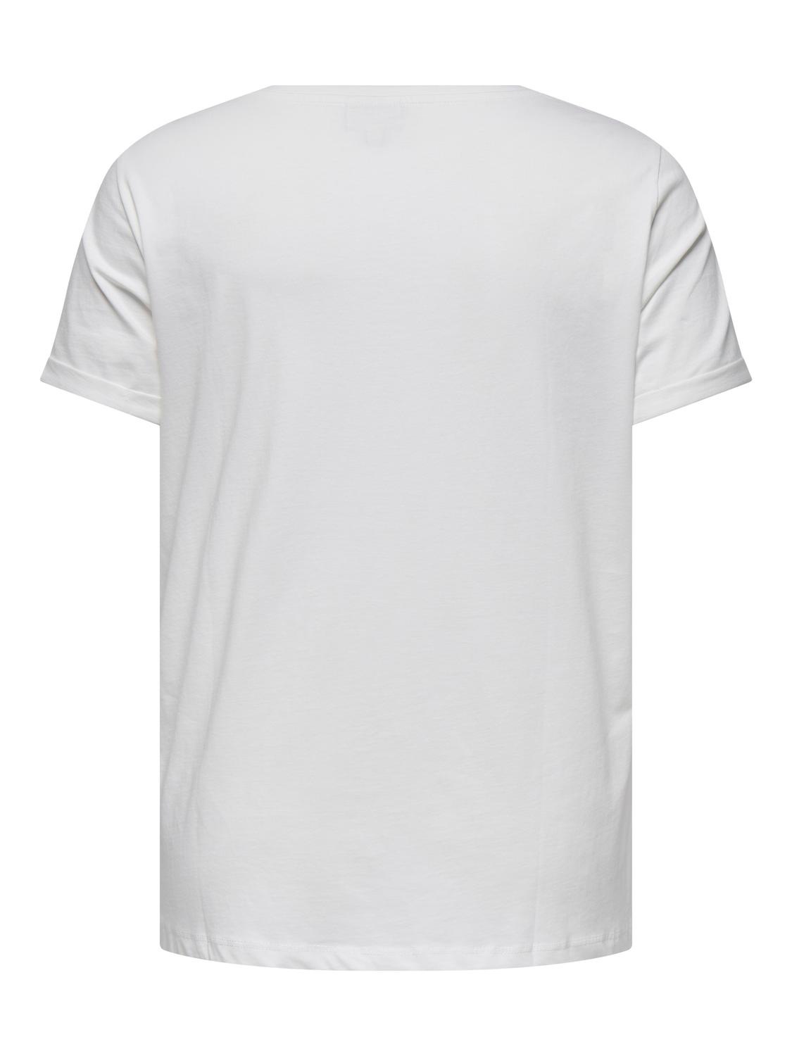ONLY CARMAKOMA Kurzarmshirt »CARLEA LIFE S/S REG EMB. TOP JRS«, mit Stickerei