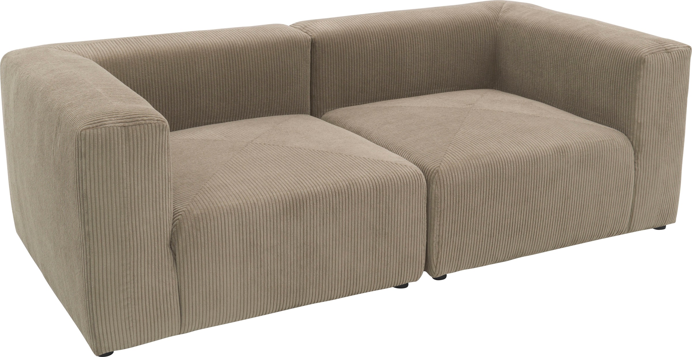 RAUM.ID 2-places »Gerrid« im Cordbezug, bestehend aus zwei Eckelementen