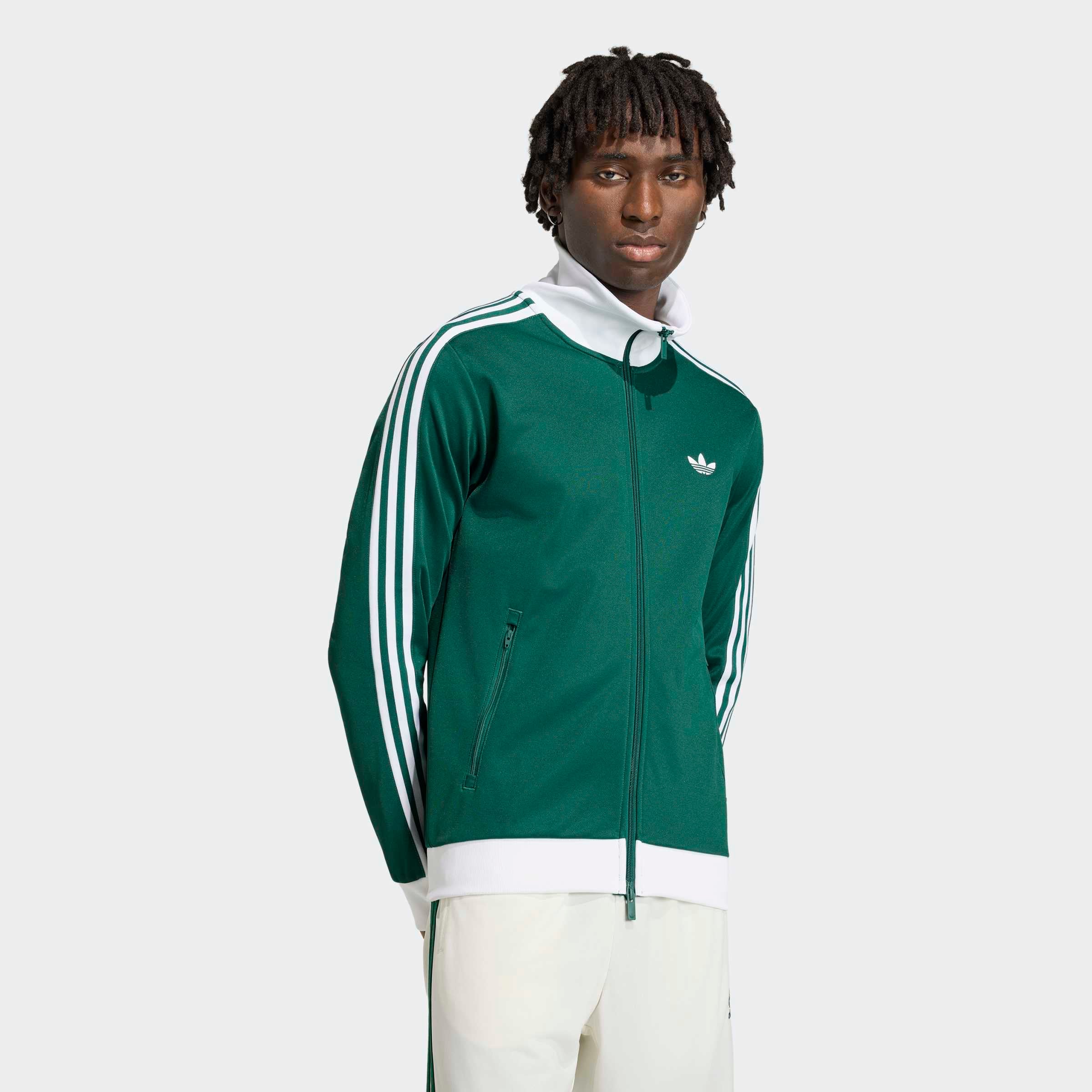 adidas Originals Trainingsjacke »BECKENBAUER ORIGINALS« mit Rundhalsausschnitt, aus Baumwolle und Polyester, in normaler Länge