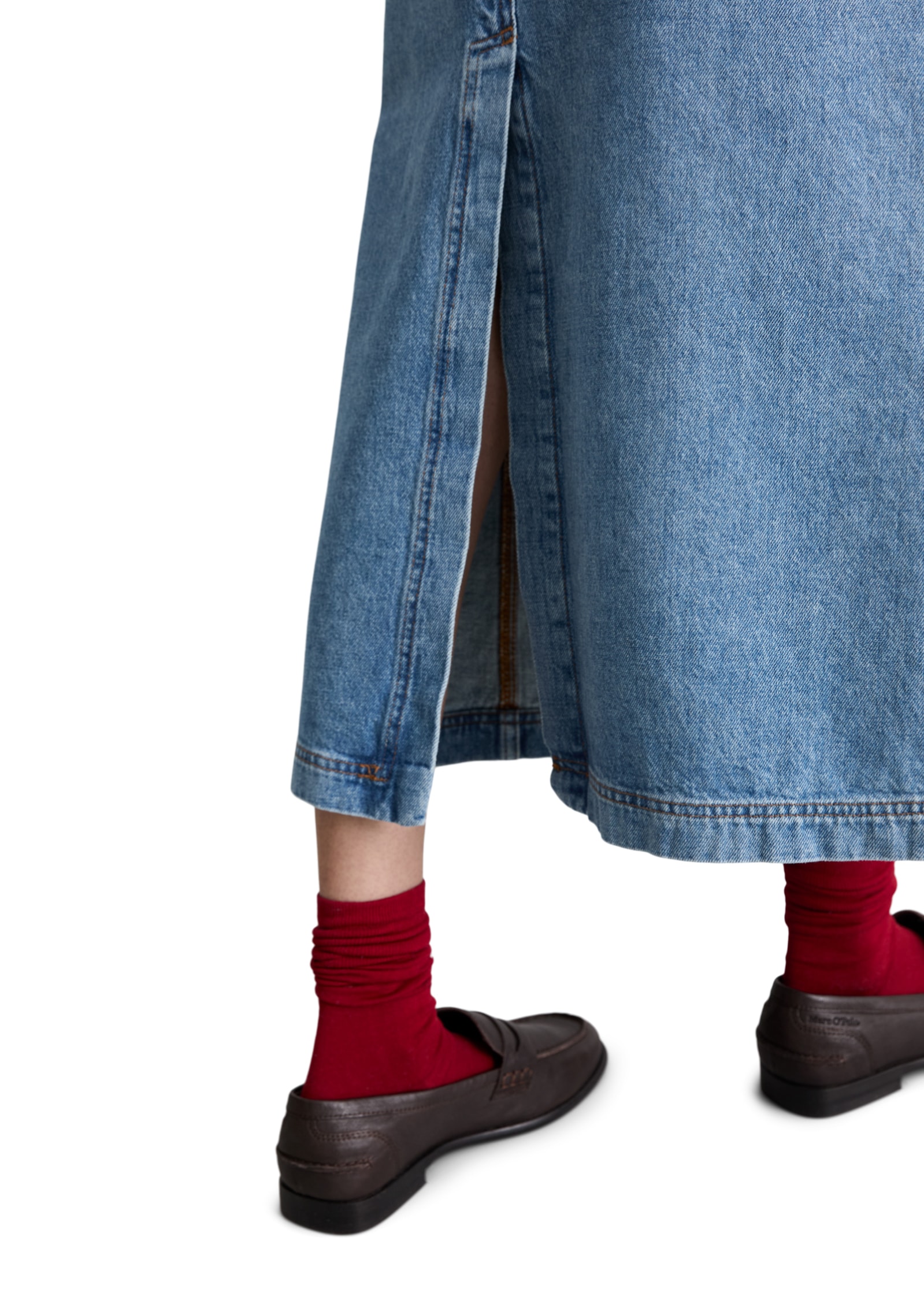 Marc O'Polo DENIM Jupe en jean regular fit mit Ananasblattfasern