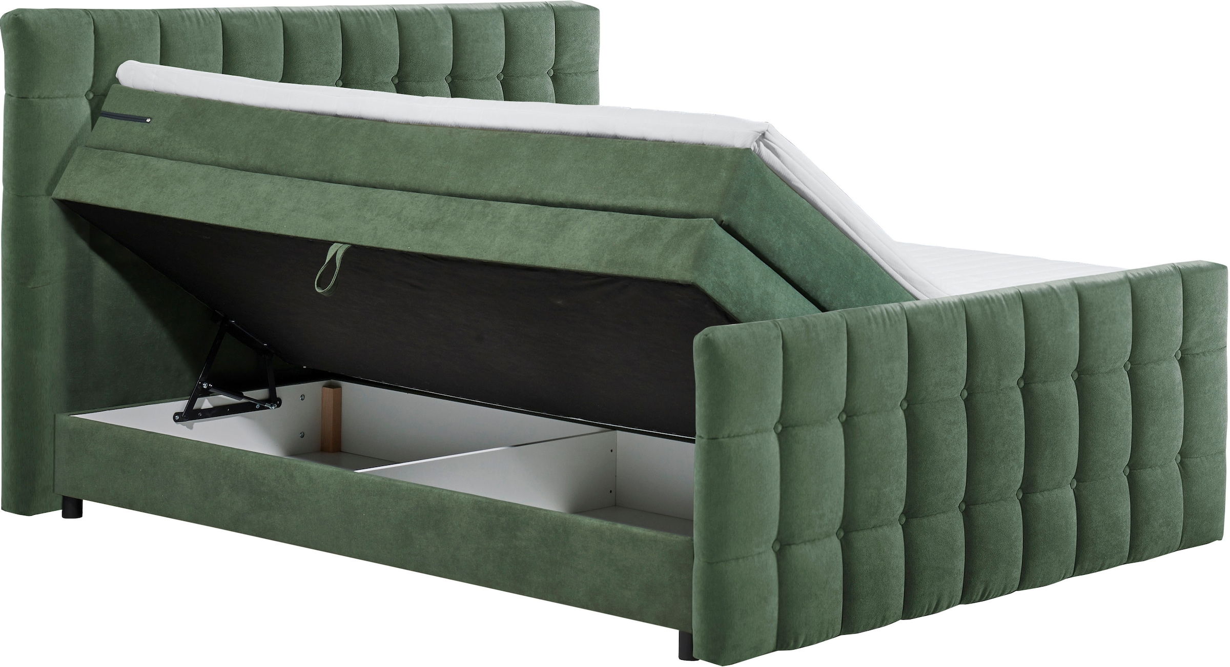 ED EXCITING DESIGN Boxspringbett »Mendoza« inkl. Bettkasten, erhältlich in den Breiten 160cm & 180cm