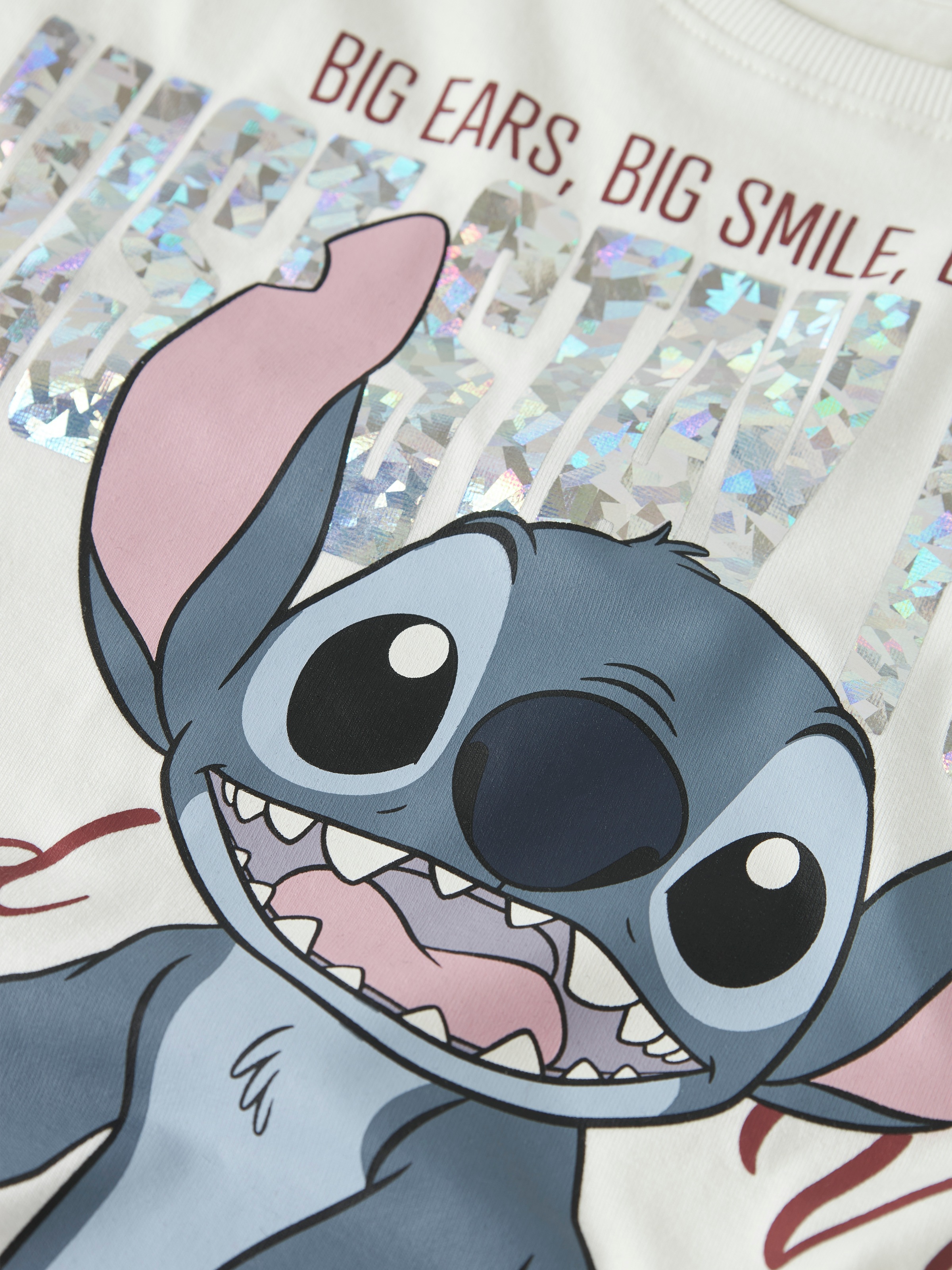 Name It T-Shirt »NKFDYMI STITCH SS NREG TOP BOX NOOS WDI« mit wunderschönem Glitzerdruck