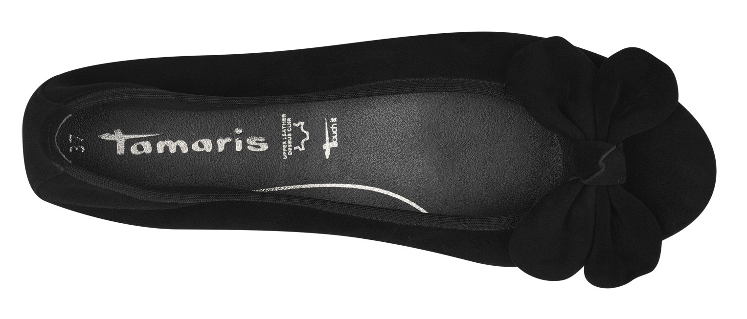 Tamaris Ballerina  , Blockabsatz, Businessschuh, Schlupfschuh hat eine schmale Form