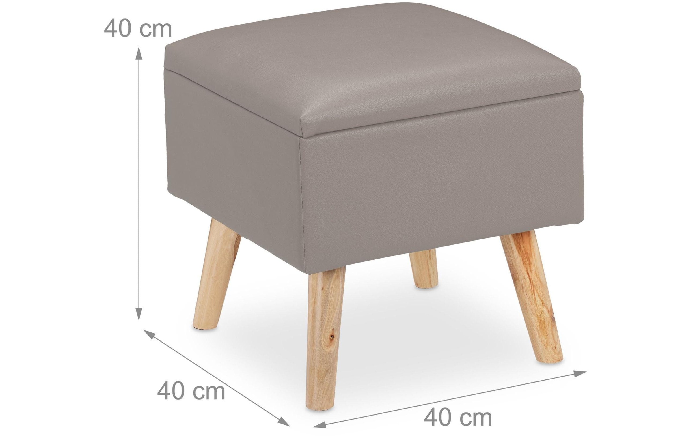 relaxdays Hocker »Hellgrau«