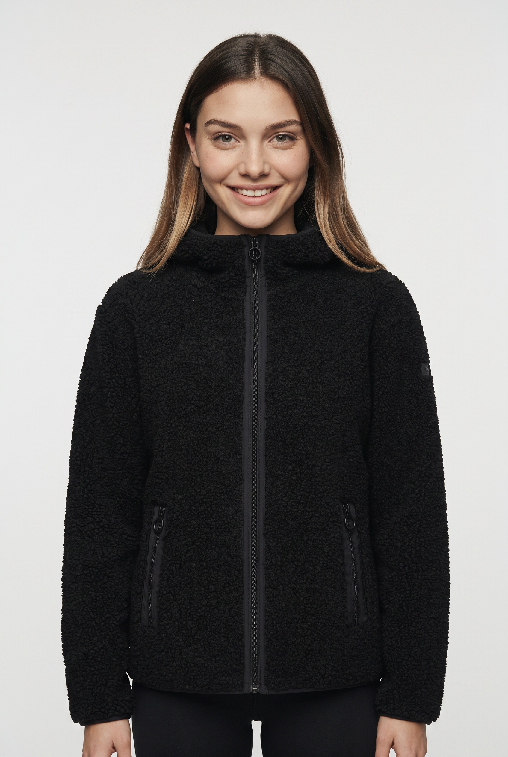 Image of CMP Kapuzenfleecejacke "WOMAN JACKET FIX HOOD" mit Kapuze mit Kapuze, sportlicher Stil, atmungsaktiv, wärmend