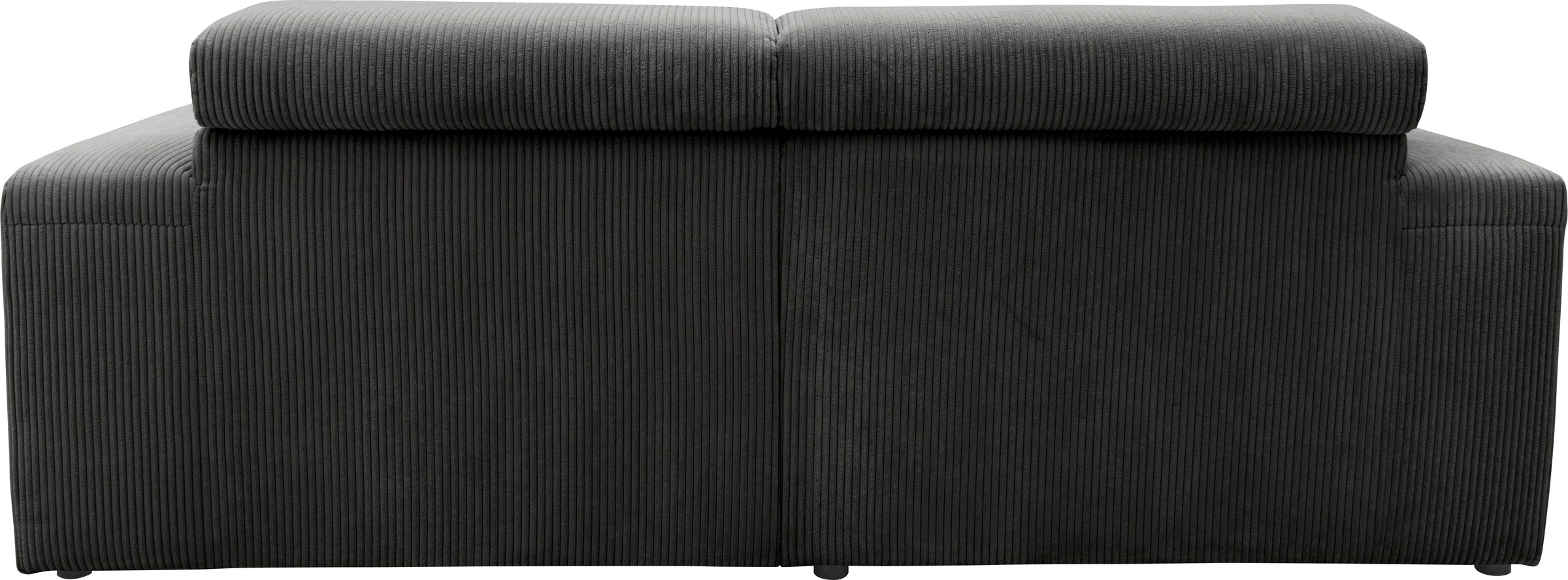 DOMO collection Ecksofa »Brandon B/T: 214/100 cm, belastbar bis 140kg/ Sitz, L-Form«, Cord, grau