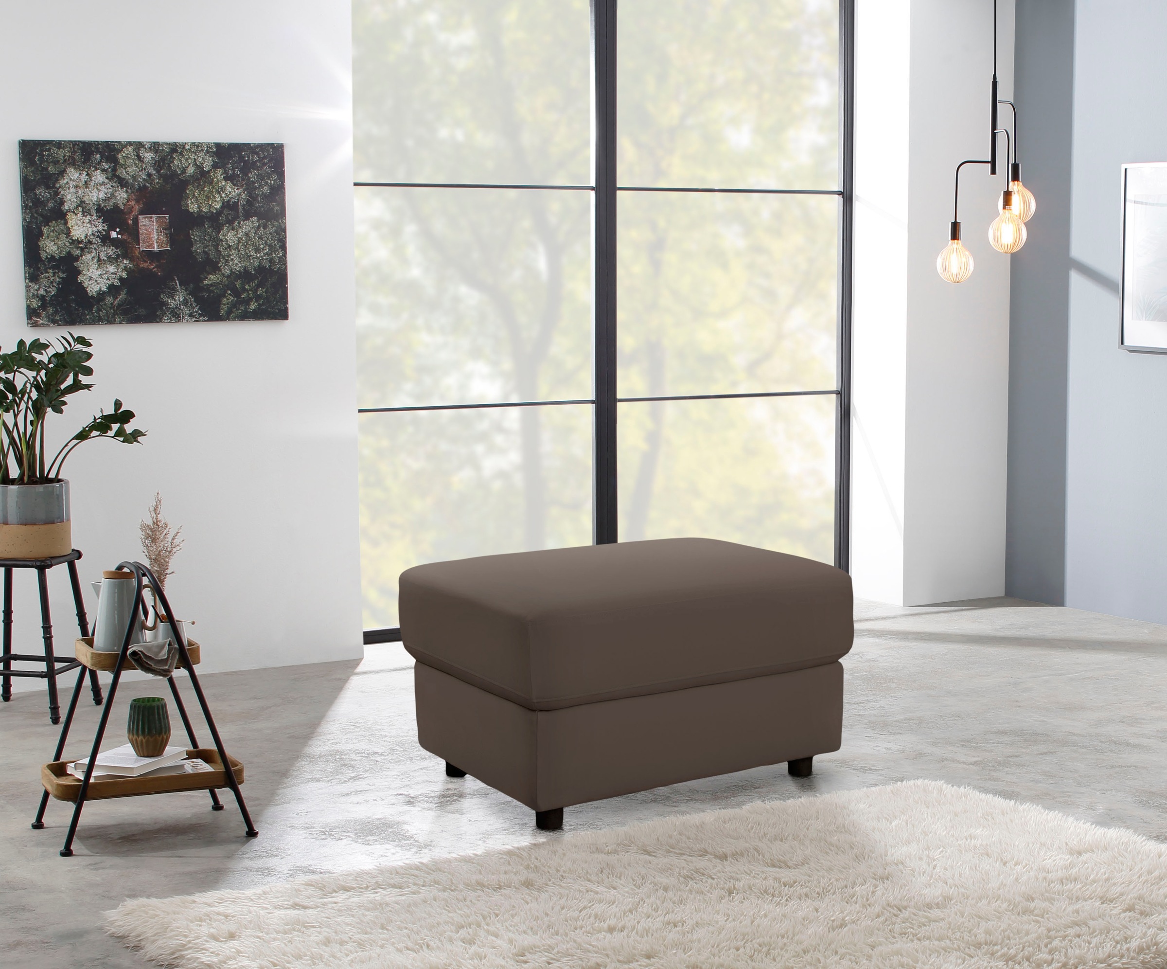 Image of Places of Style Polsterhocker »Samira Marita Valerio«, passend zu "Samira", "Marita" und "Valerio"-Polsterserien, in 4 Bezugsarten, auch in Echtleder bei Ackermann Versand Schweiz