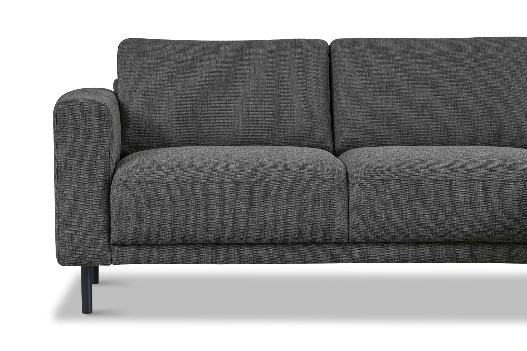 GOODproduct Canapé d'angle »Sveeva, L-Form, B.238 cm, schwarze Metallfüsse« tissu tissé durable, avec suspension ondulée, plusieurs couleurs