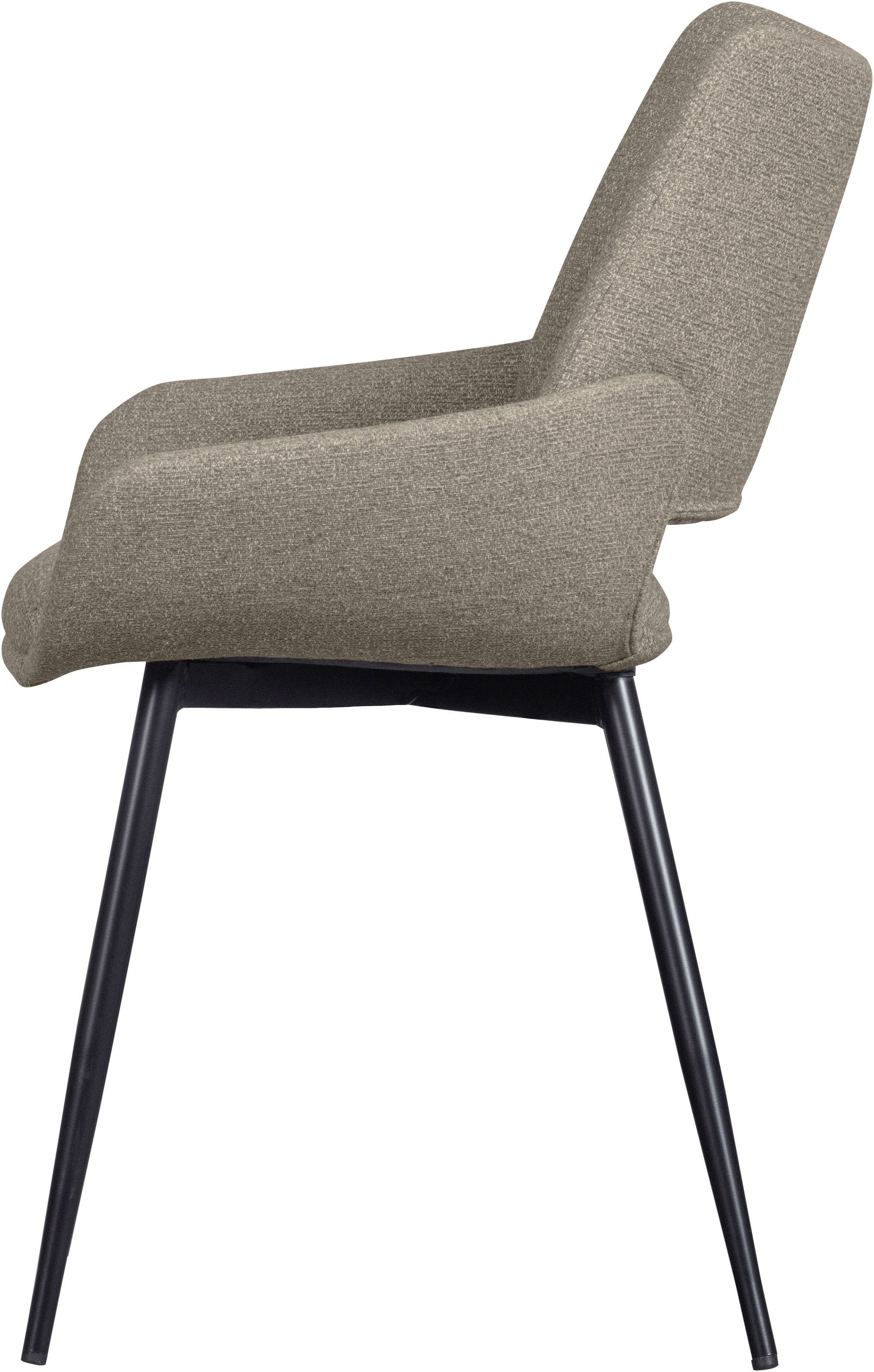 WOOOD Esszimmerstuhl »Parade mit konischen Metallbeinen und Melange-Bezug B58 x T55 x H83 cm« (Set) 2 Stk.Sehr hohe Verschleissfestigkeit, schalenförmige, Tragkraft 150 kg