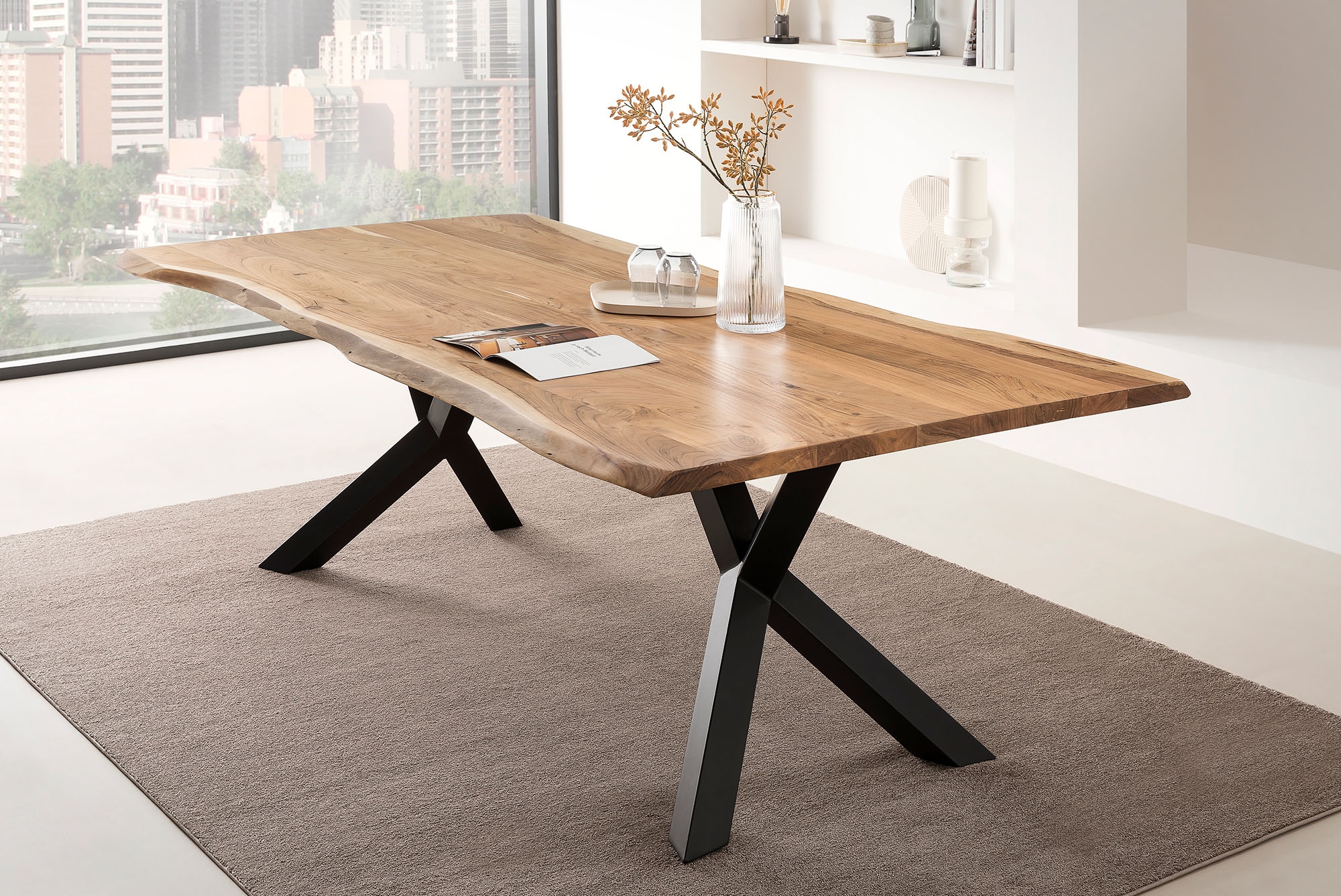Image of SalesFever Esstisch "Designertisch für Mahlzeiten" Massivholz geölt und zweifach gewachst