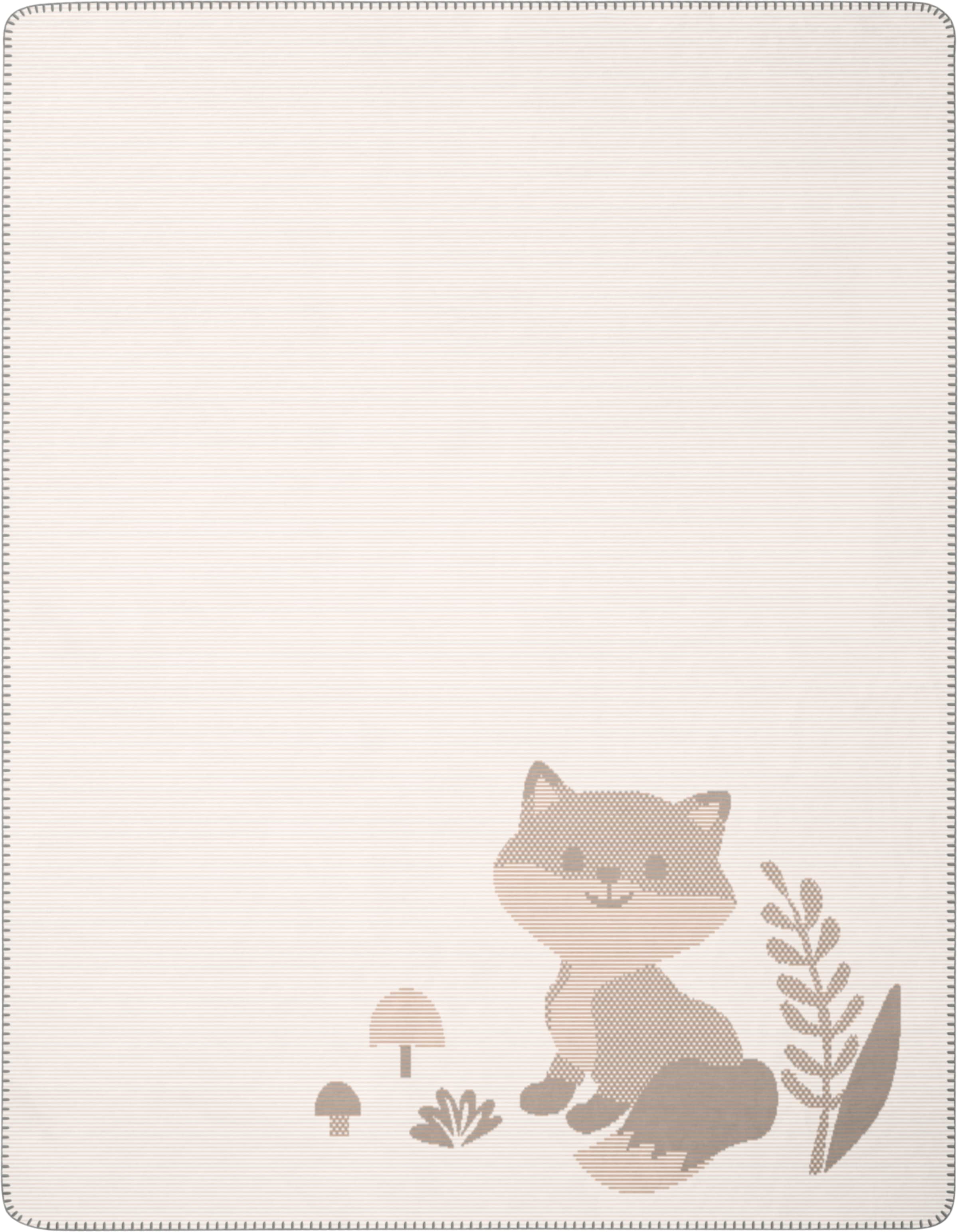 Image of Biederlack Babydecke "Babydecke Foxy" 75 x 100, mit Zierstich