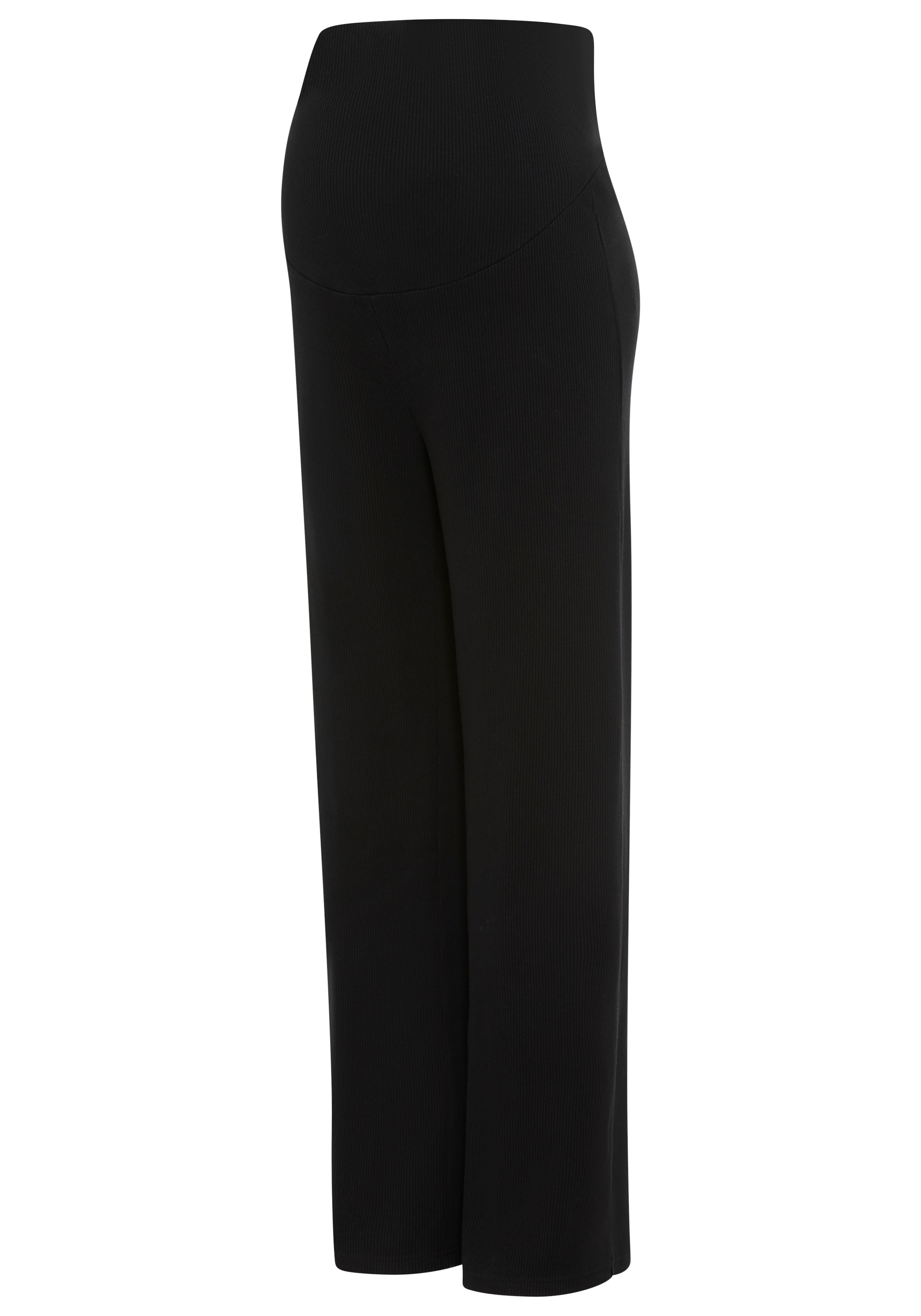 Neun Monate Umstandshose »Weite Jerseyhose für Schwangerschaft und Stillzeit«, Umstands-Hose aus Rippware mit weitem Bein