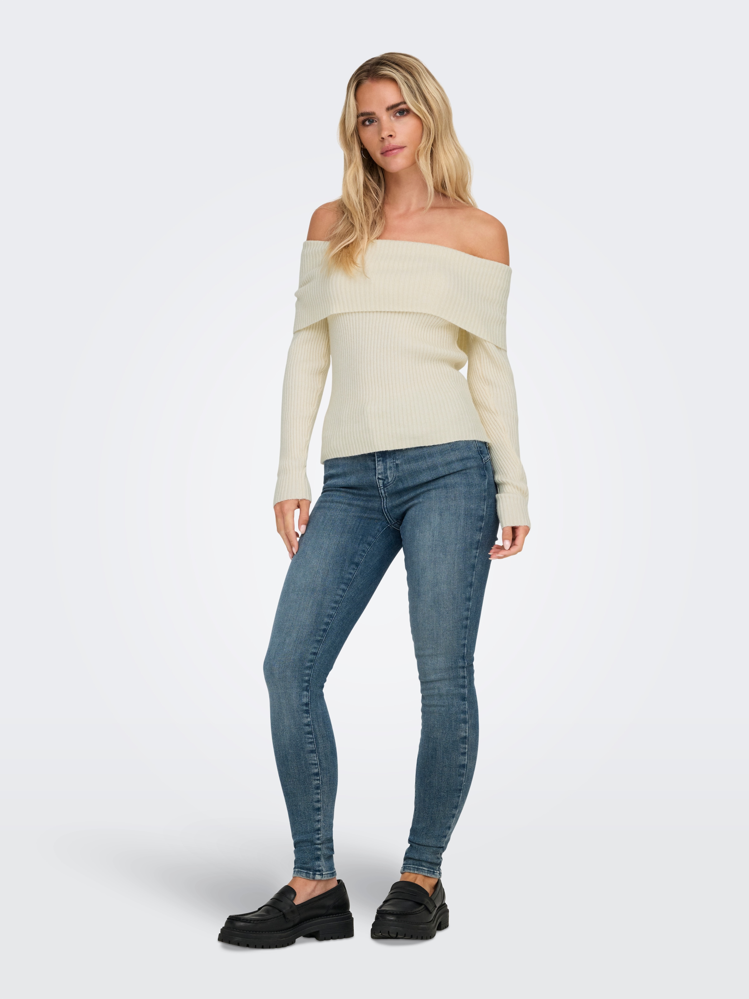 ONLY Strickpullover »ONLKATIA LS OFF SHOULDER KNT«