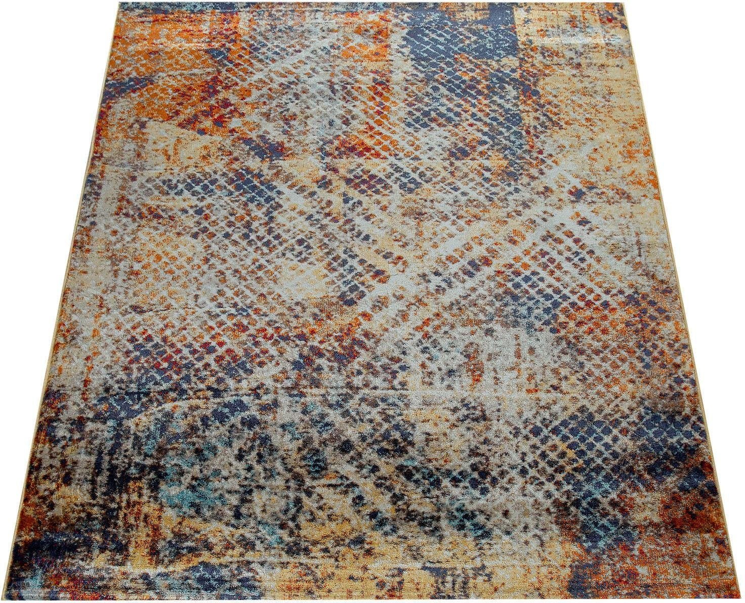 Image of Paco Home Teppich »Jazz 704«, rechteckig, 14 mm Höhe, Kurzflor, modernes buntes Design und Used-Look, ideal im Wohnzimmer & Schlafzimmer bei Ackermann Versand Schweiz