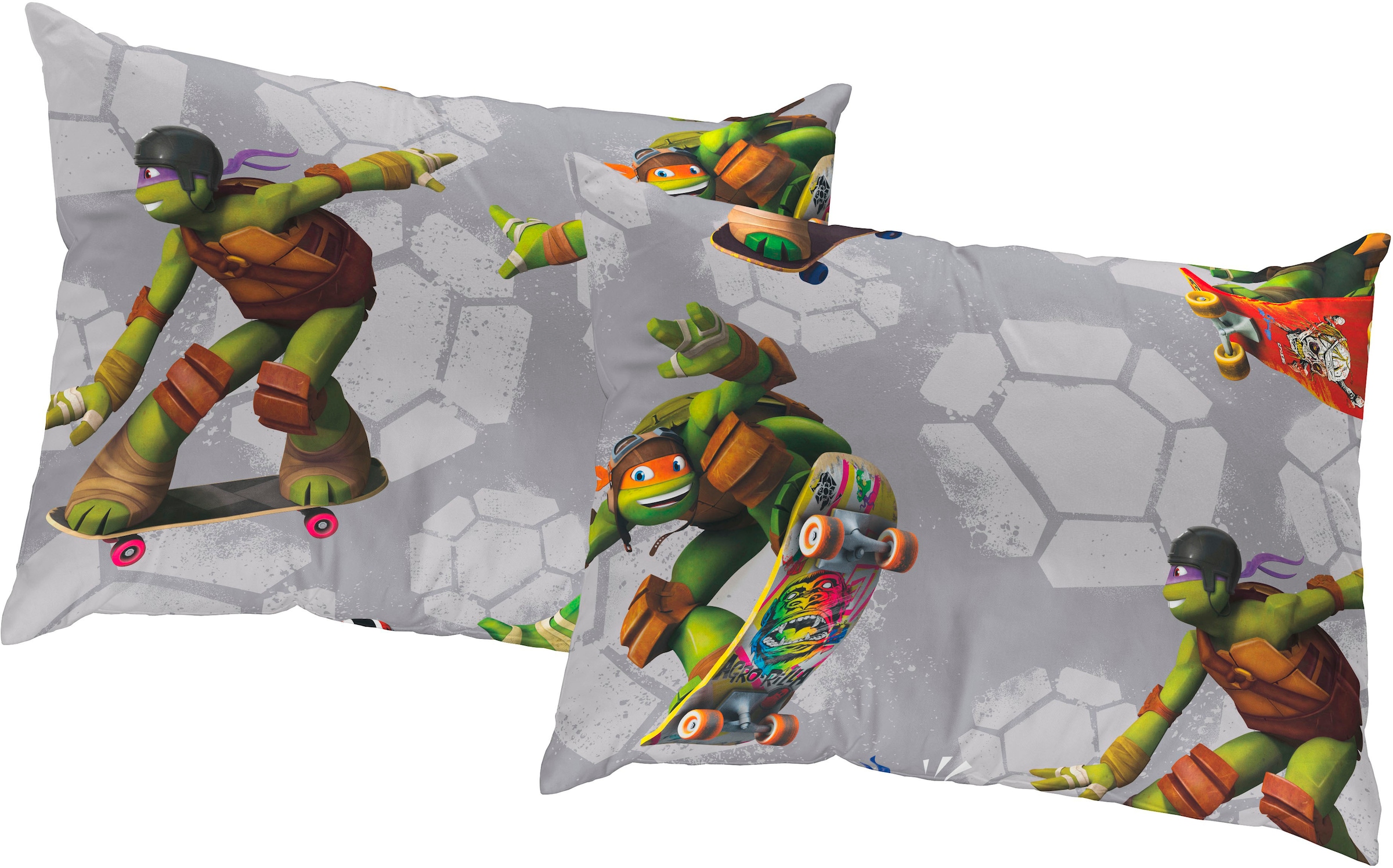 Image of Wirth Dekokissen "Turtles" Nickelodeon, Kissenhülle ohne Füllung, 2 Stück