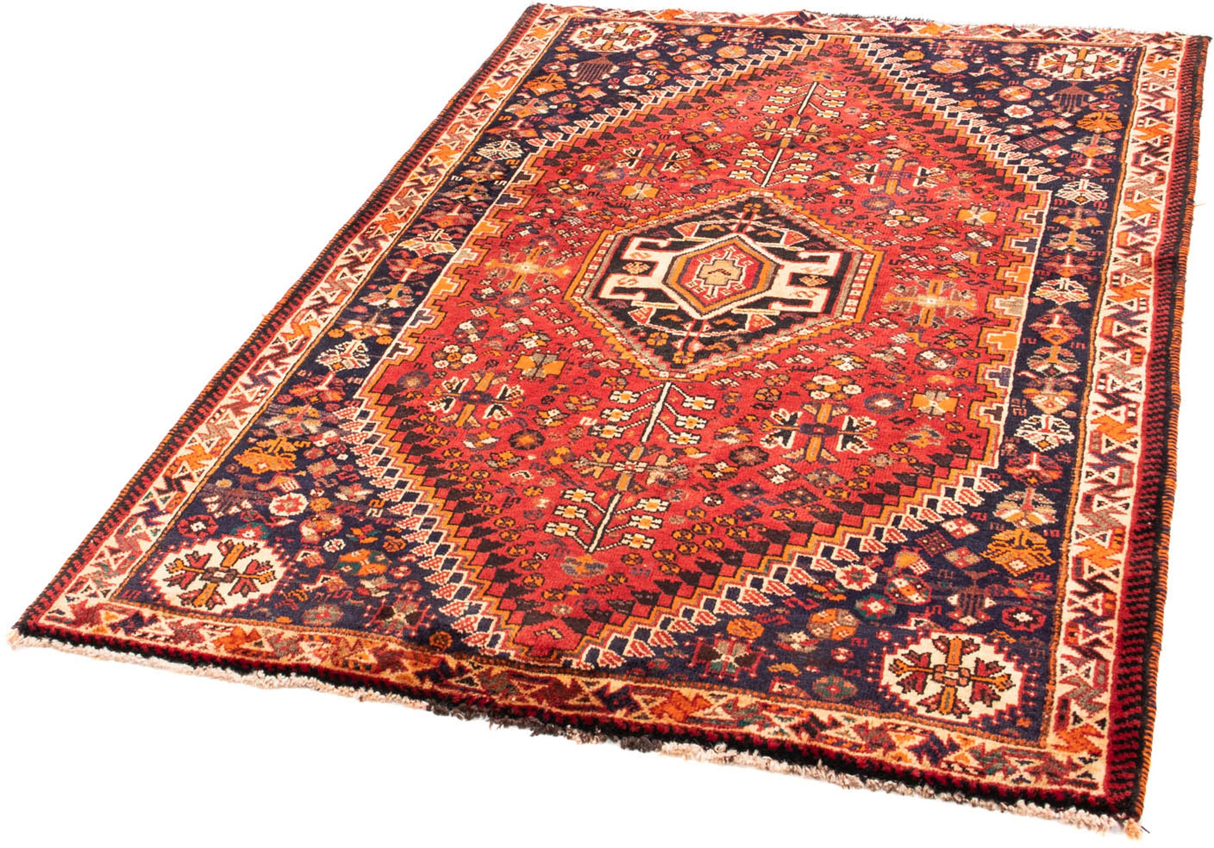 Image of morgenland Orientteppich »Perser - Nomadic - 165 x 115 cm - dunkelrot«, rechteckig, 10 mm Höhe, Wohnzimmer, Handgeknüpft, Einzelstück mit Zertifikat bei Ackermann Versand Schweiz