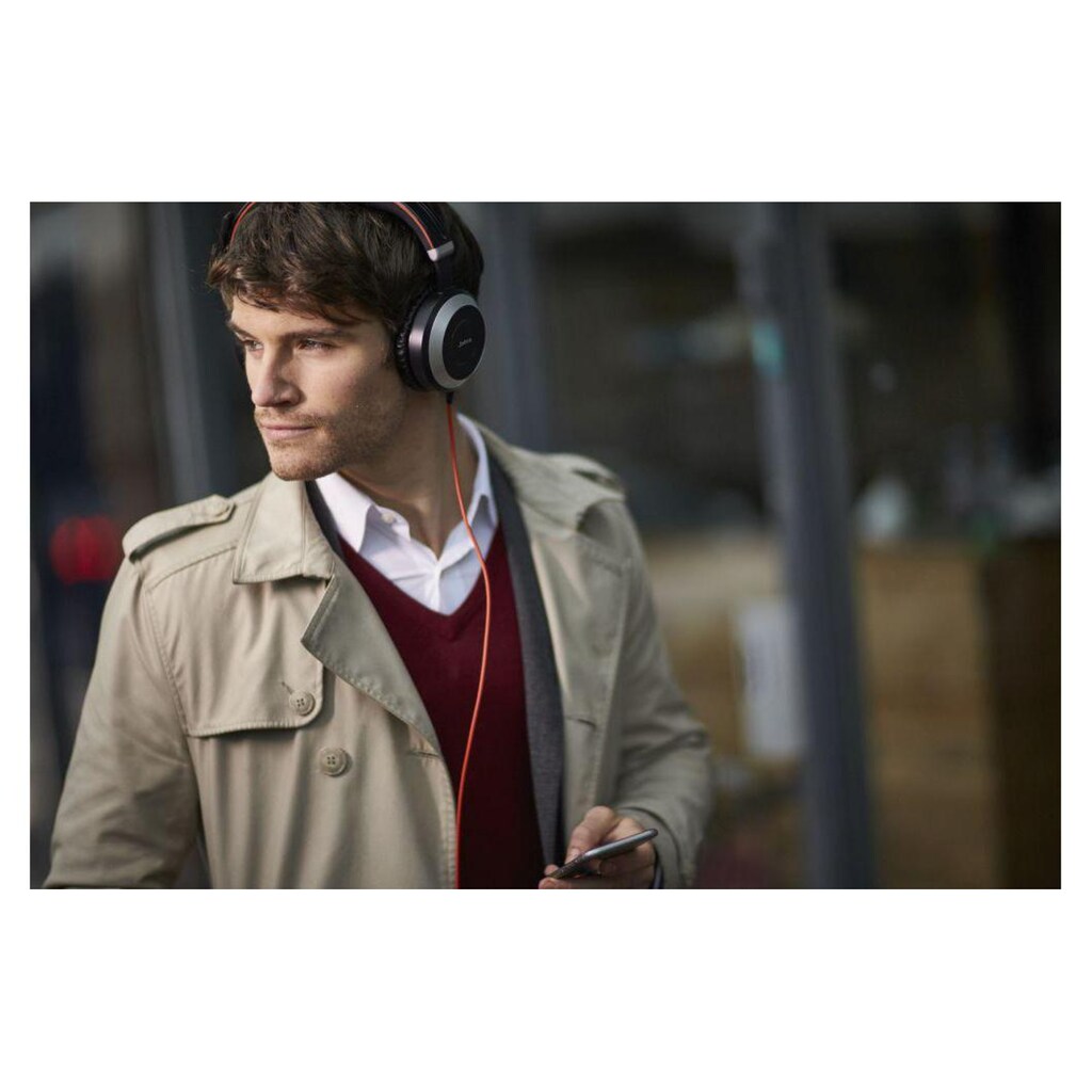 Jabra Headset »Evolve 80 UC Duo«, Active Noise Cancelling (ANC)